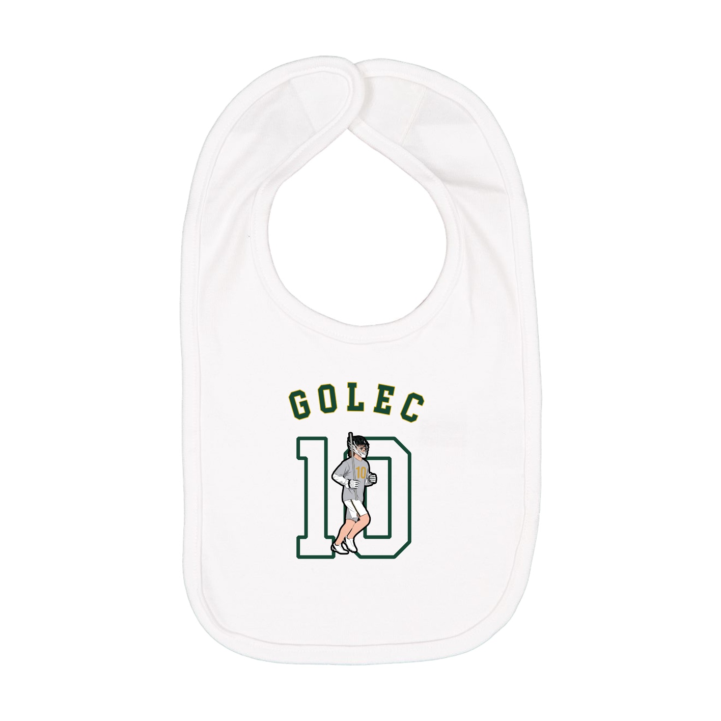 Infant Bib — Shirsey Arch in White