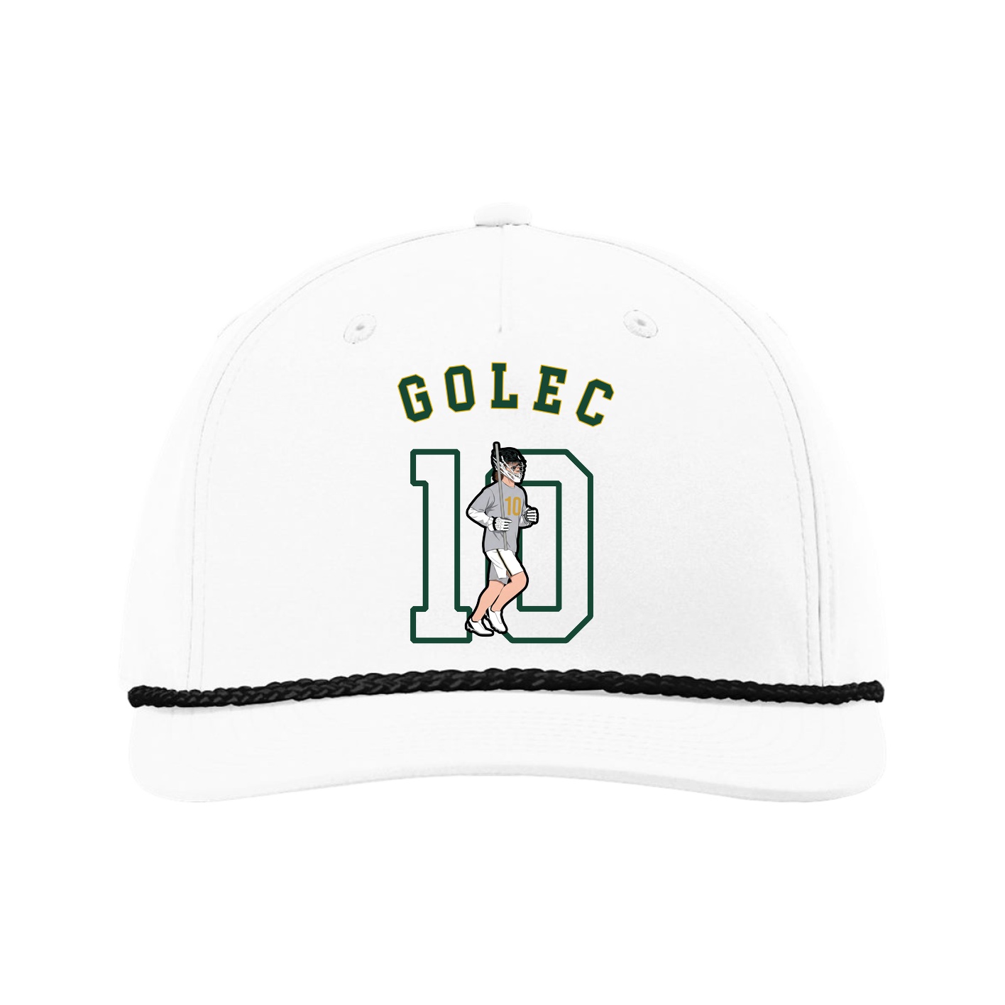 Five-Panel Classic Rope Cap — Shirsey Arch in White