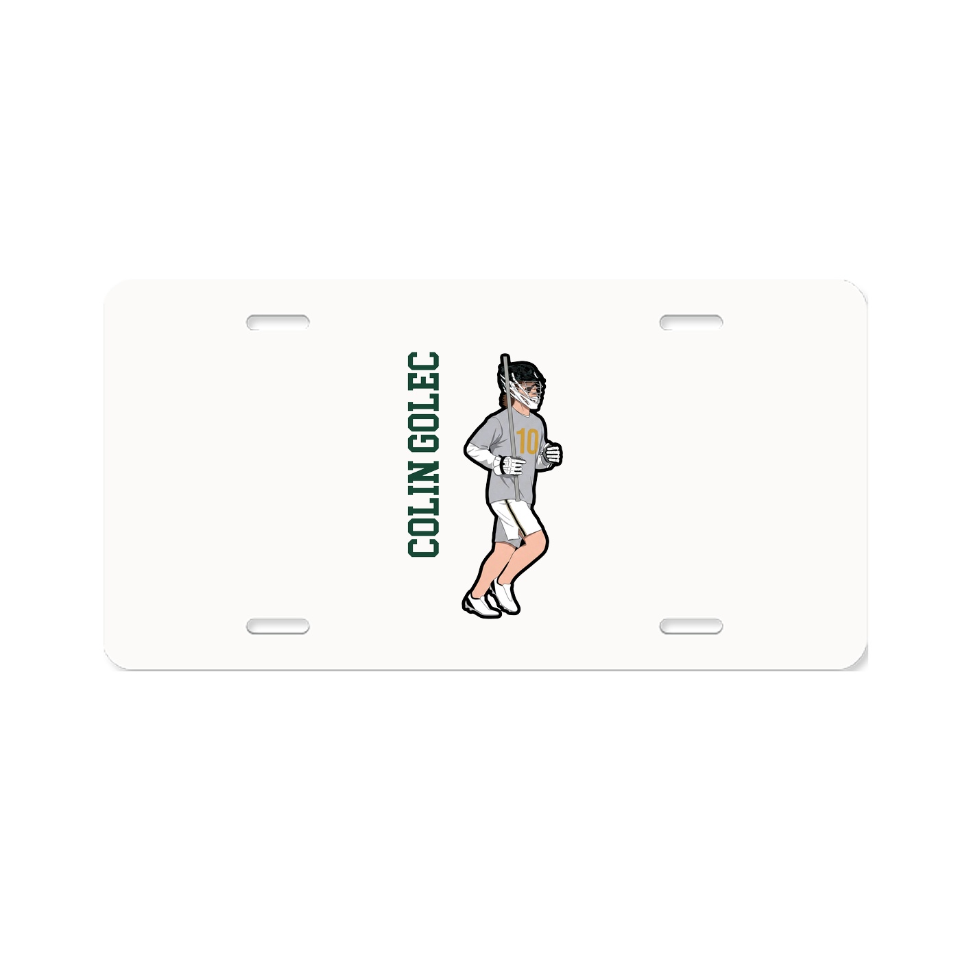 License Plate — Name Vertical in Classic