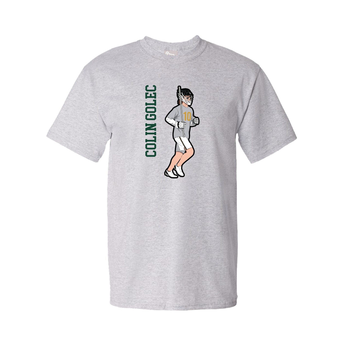Tee — Name Vertical in Grey