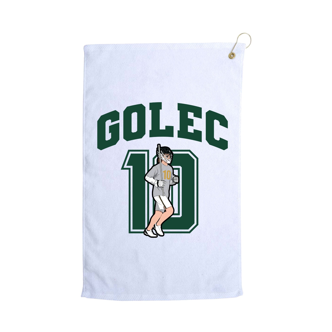 Golf Towel — Number in White