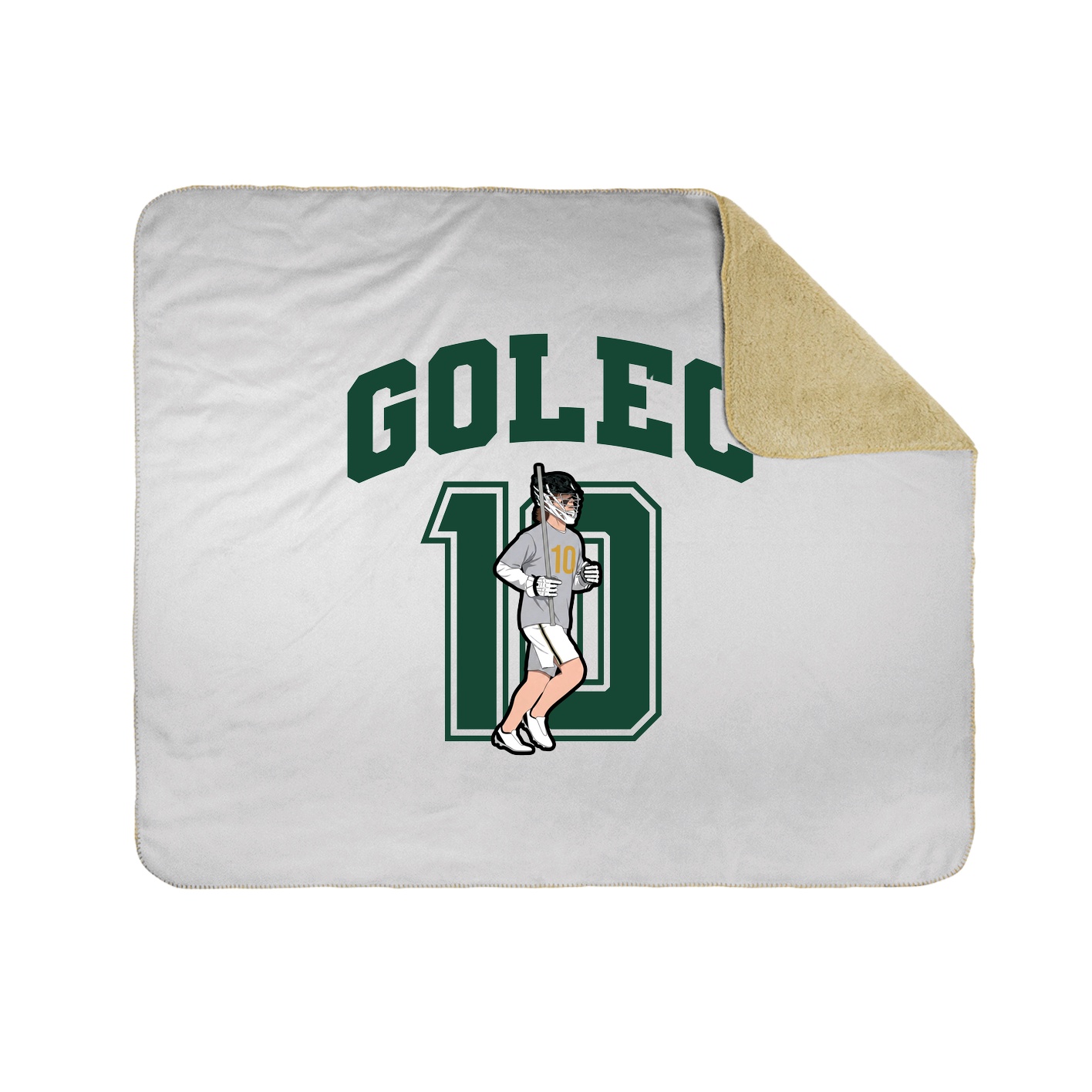 Throw Blanket — Number in White