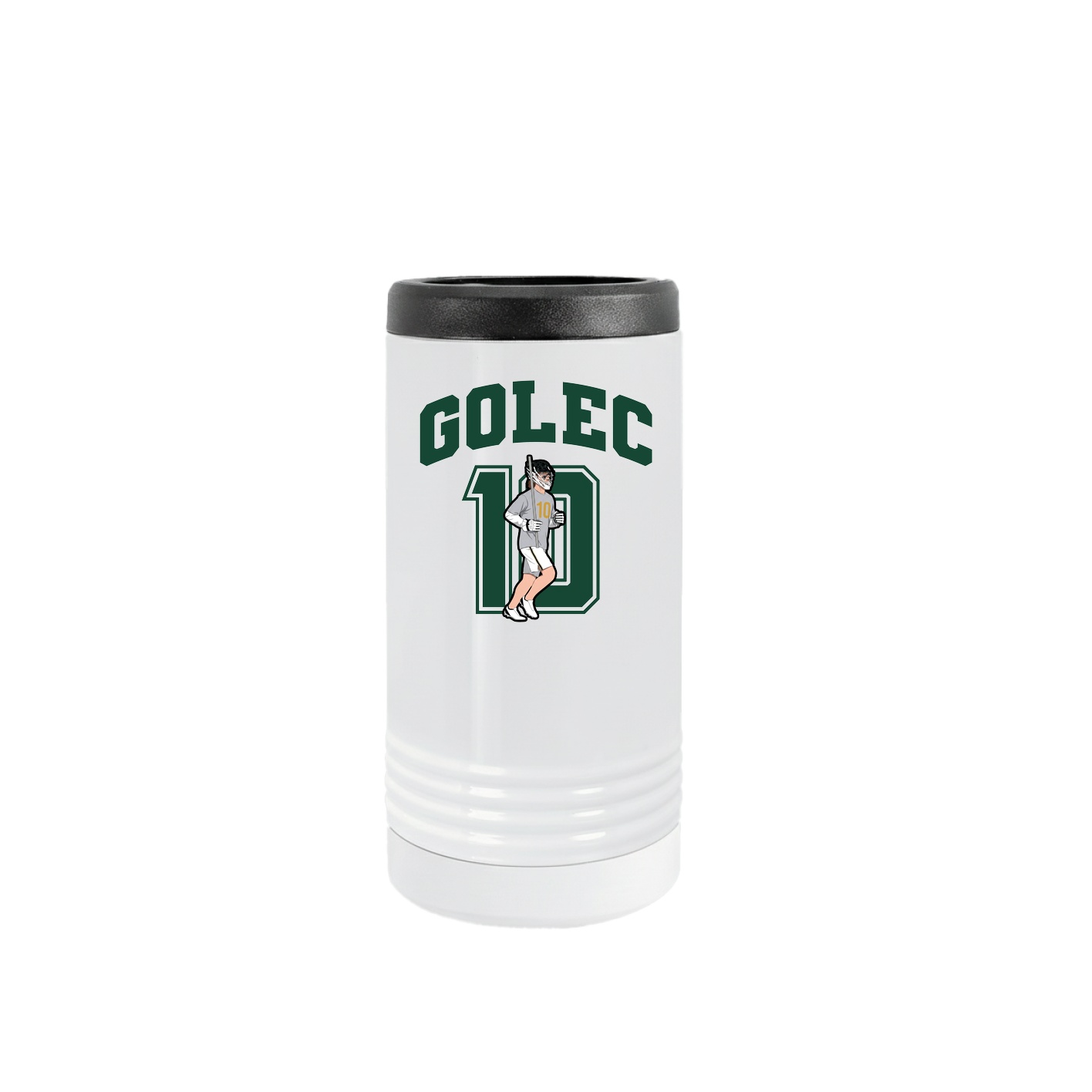 Slim Beverage Holder — Number in White