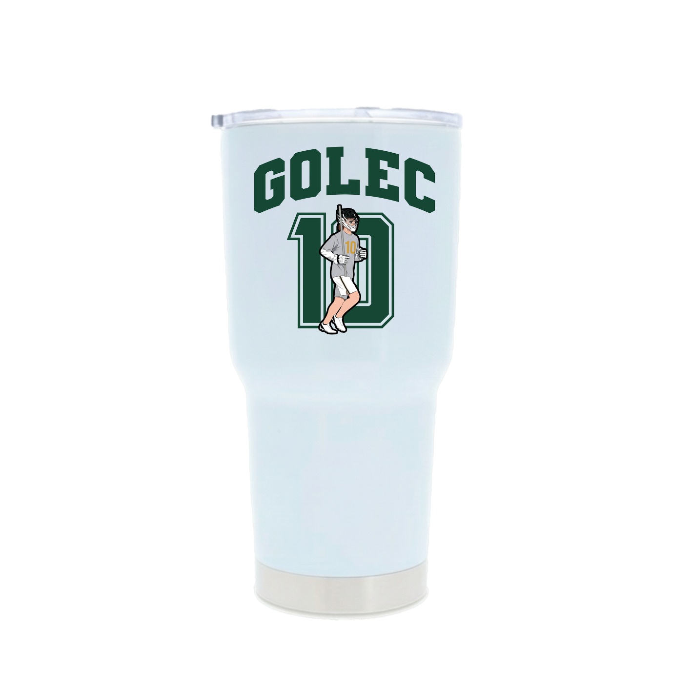 30oz Stainless Steel Tumbler — Number in White