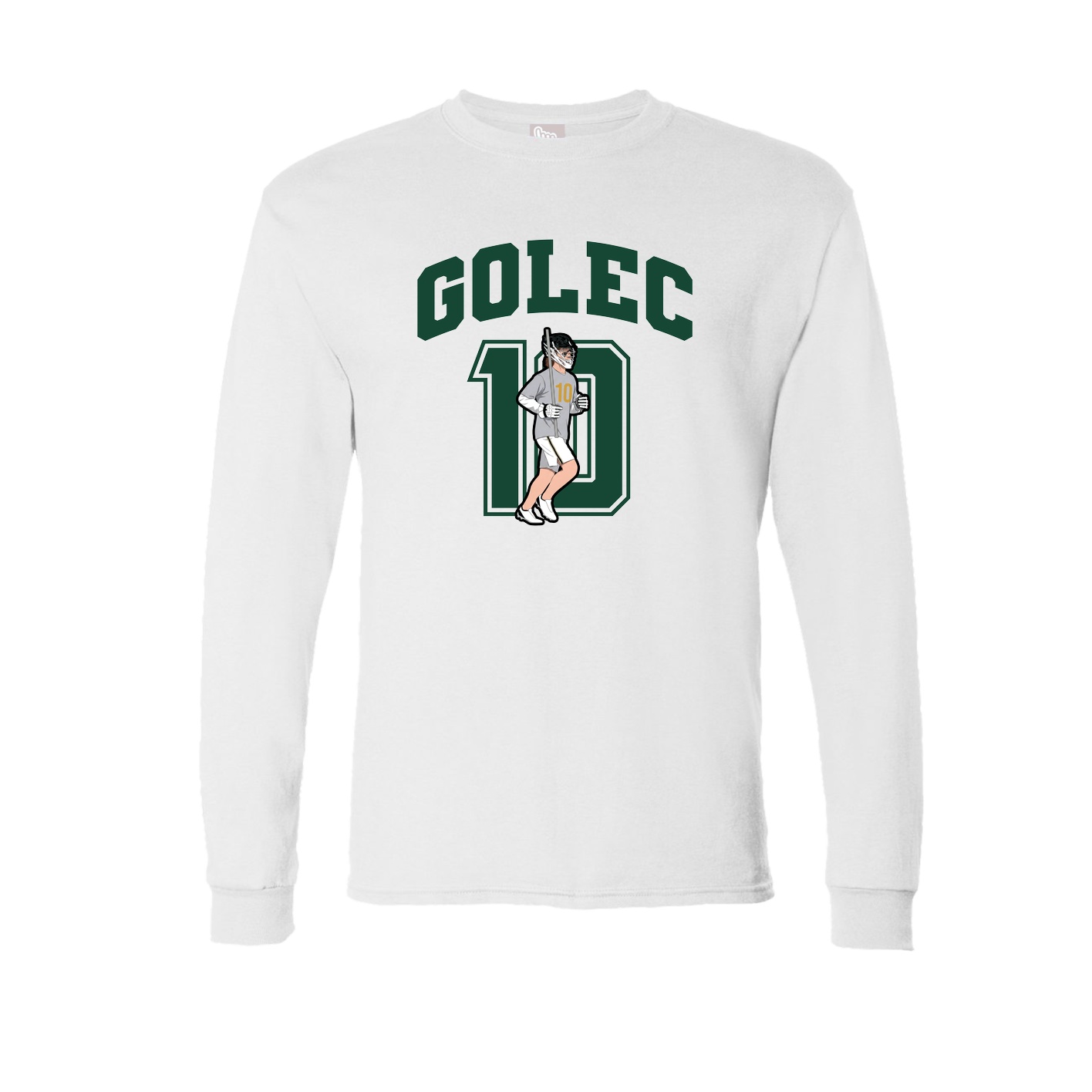 Long Sleeve Tee — Number in White