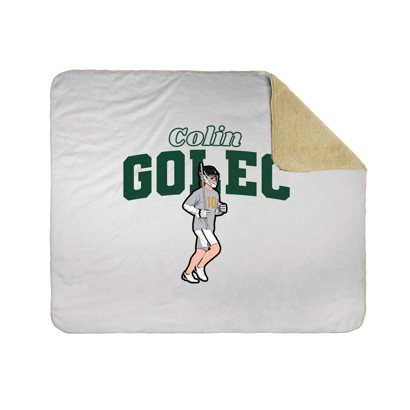 Throw Blanket — Name Arch in White