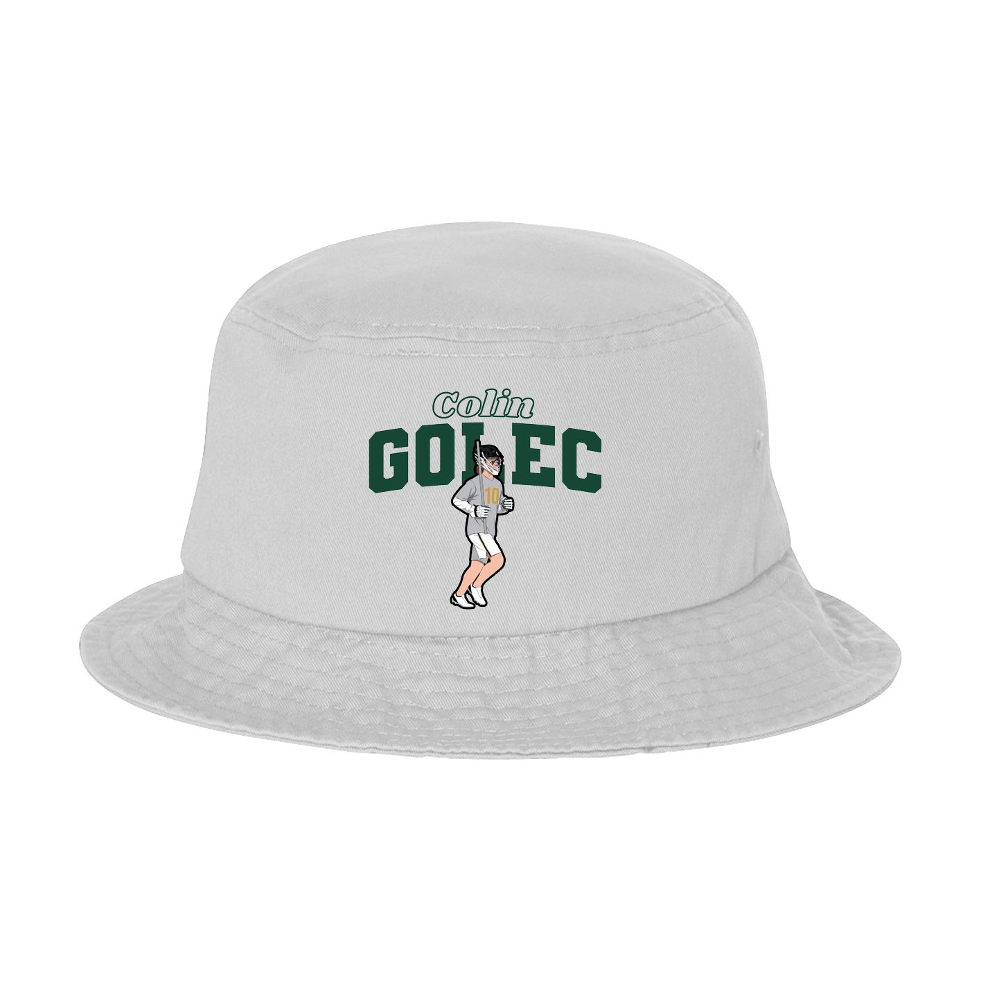 Bucket Cap — Name Arch in White