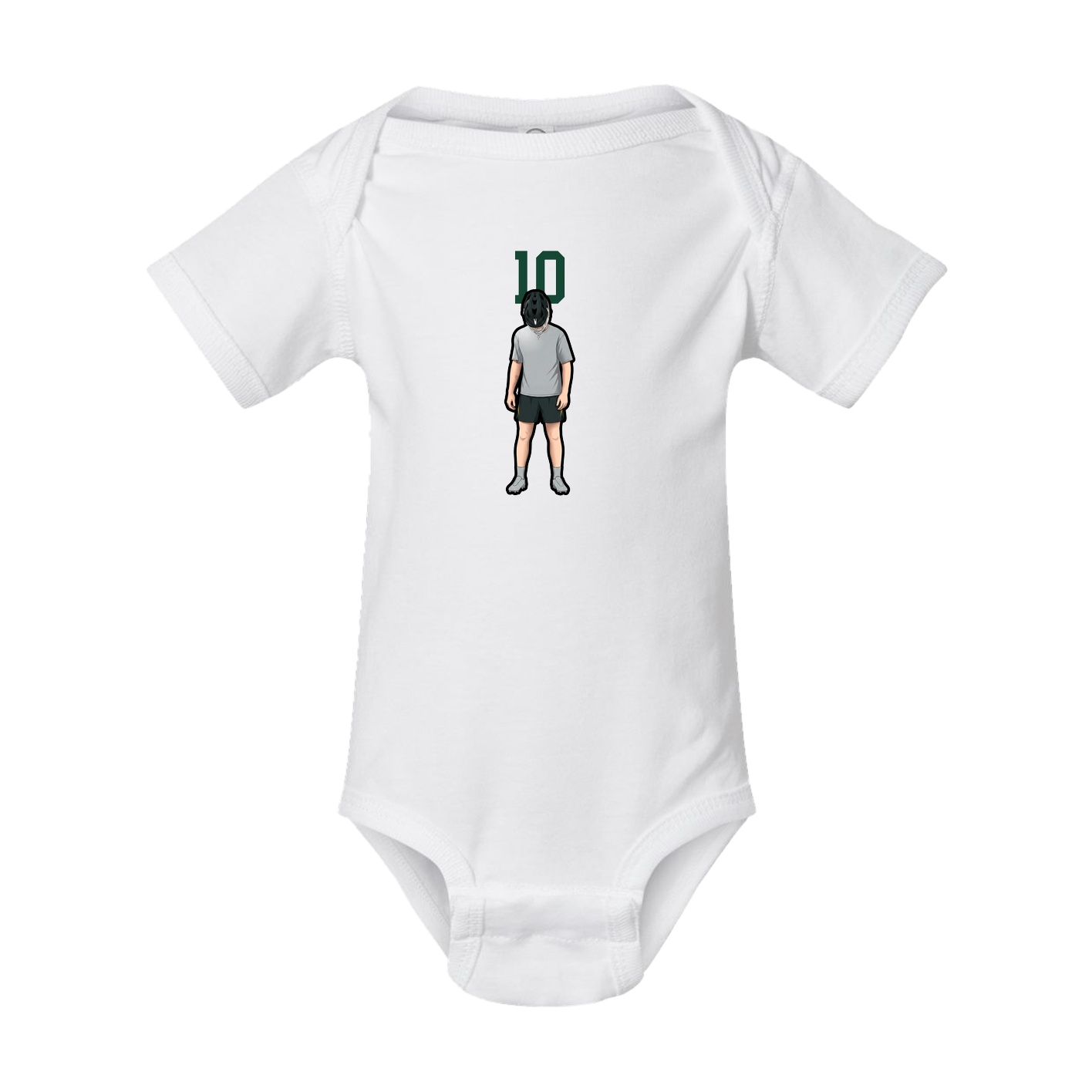 Baby Onesie — Number Top in White