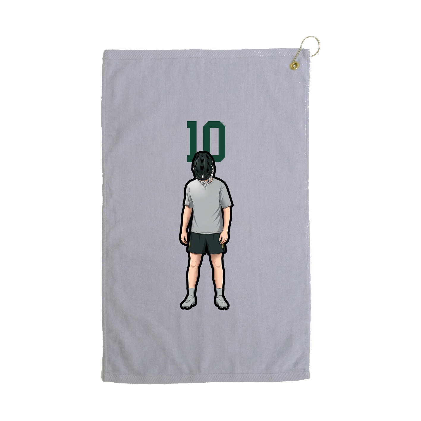 Golf Towel — Number Top in Grey
