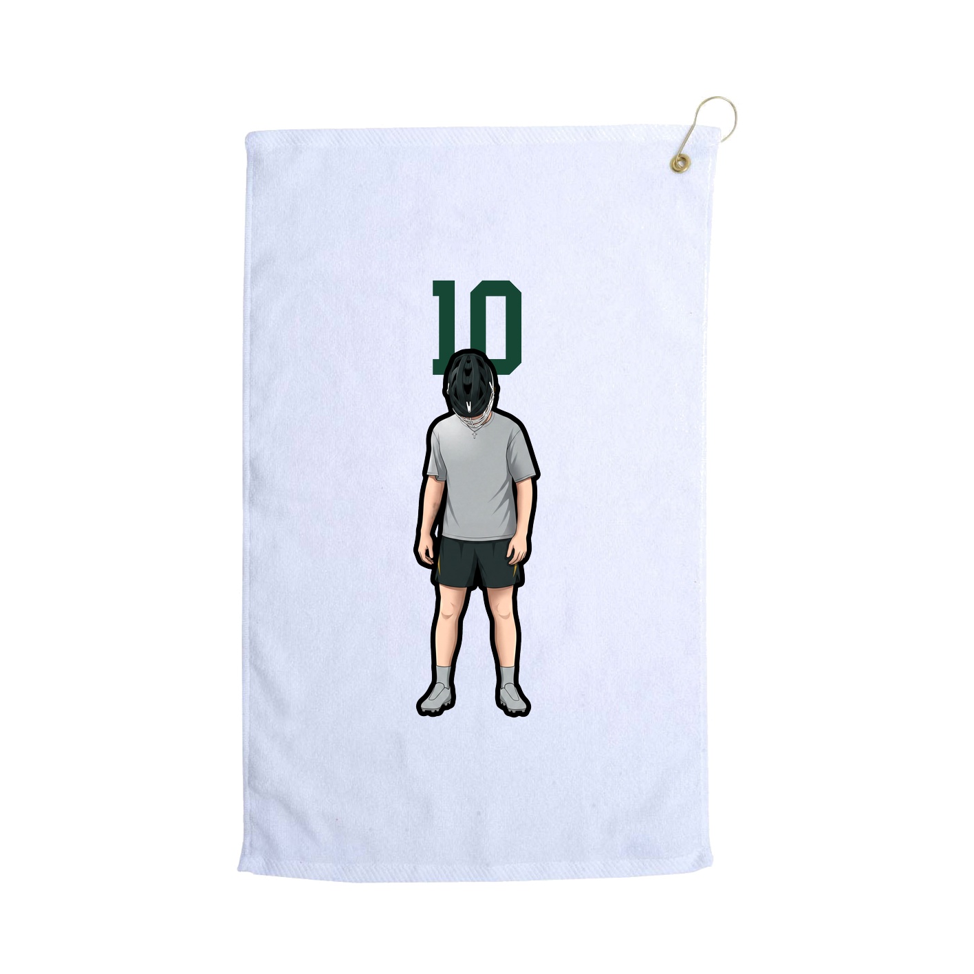 Golf Towel — Number Top in White
