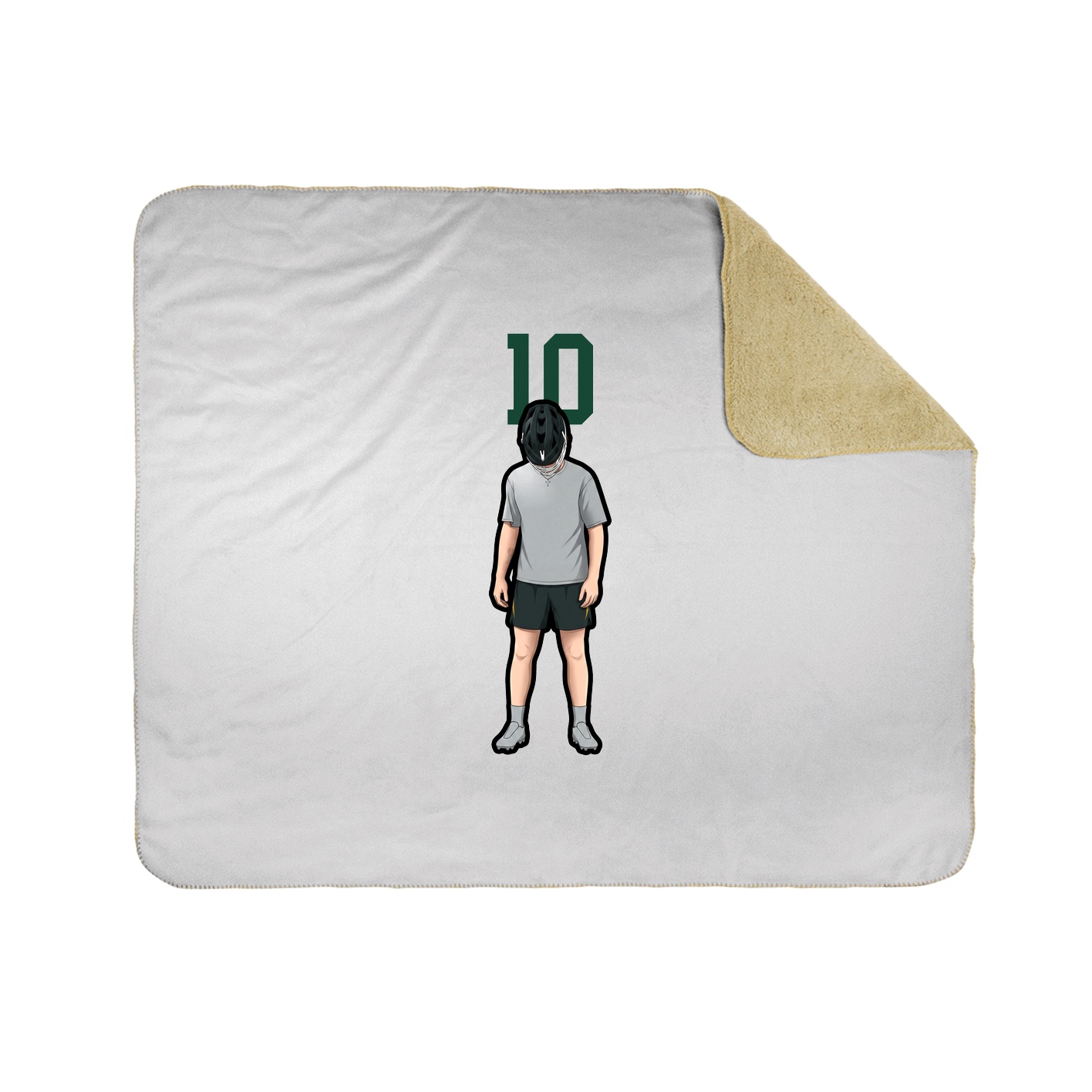 Throw Blanket — Number Top in White