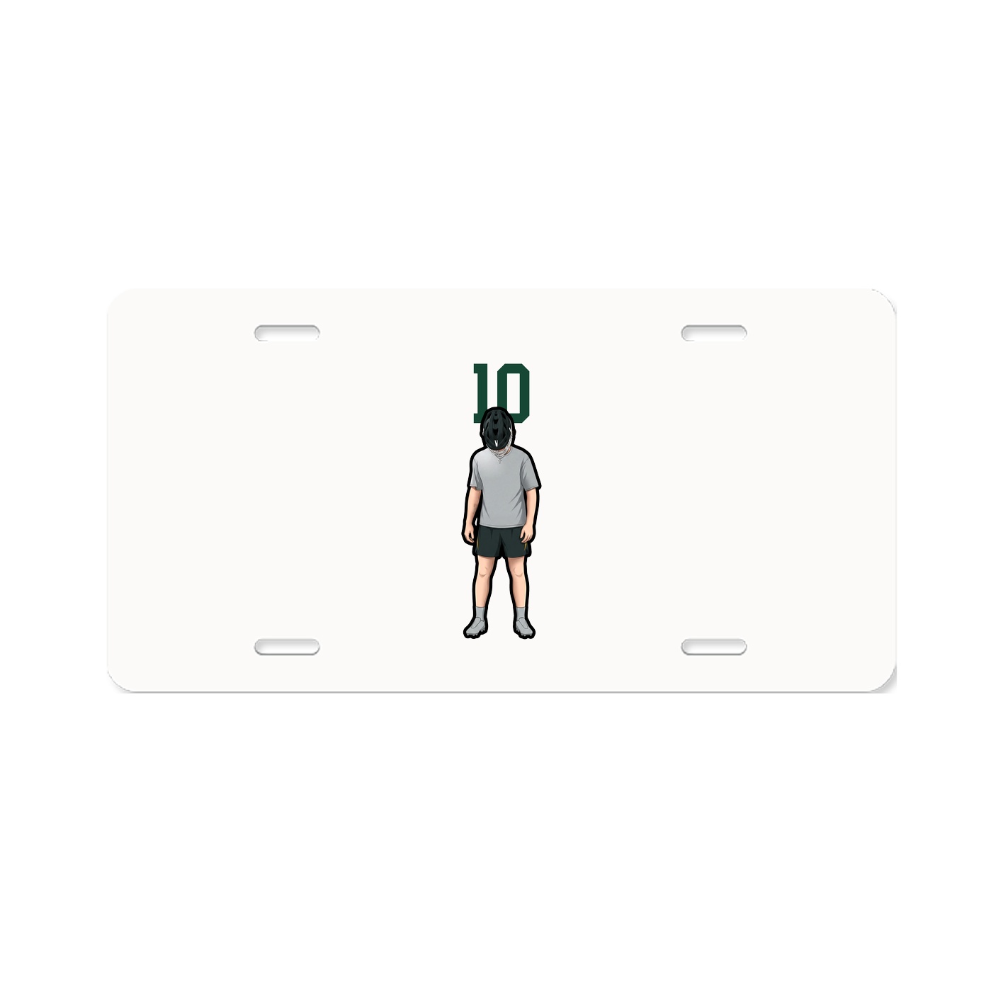 License Plate — Number Top in Classic