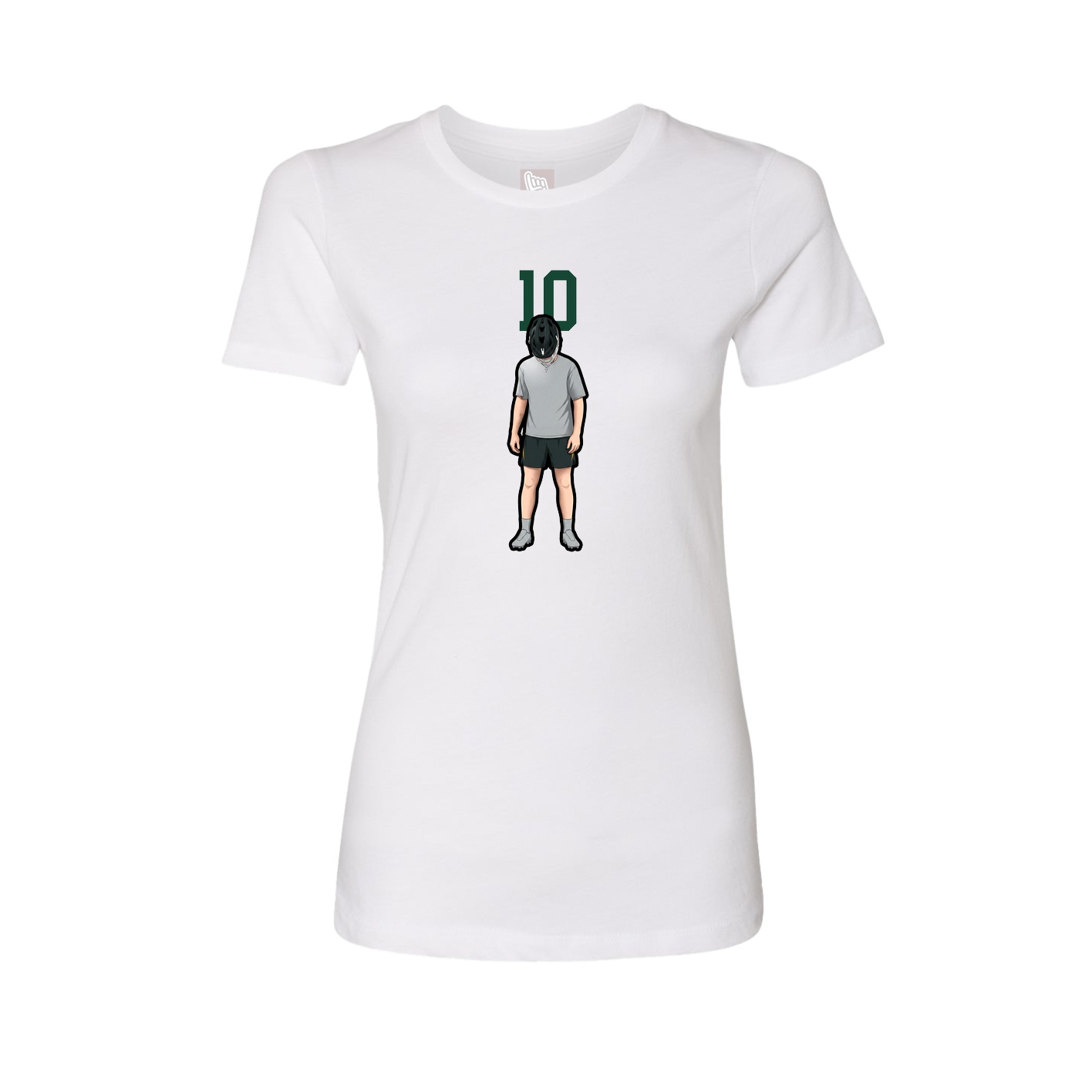Womens Tee — Number Top in White