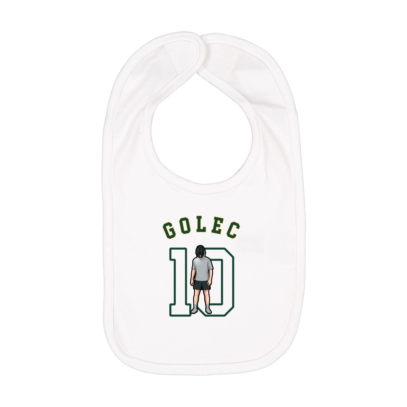 Infant Bib — Shirsey Arch in White