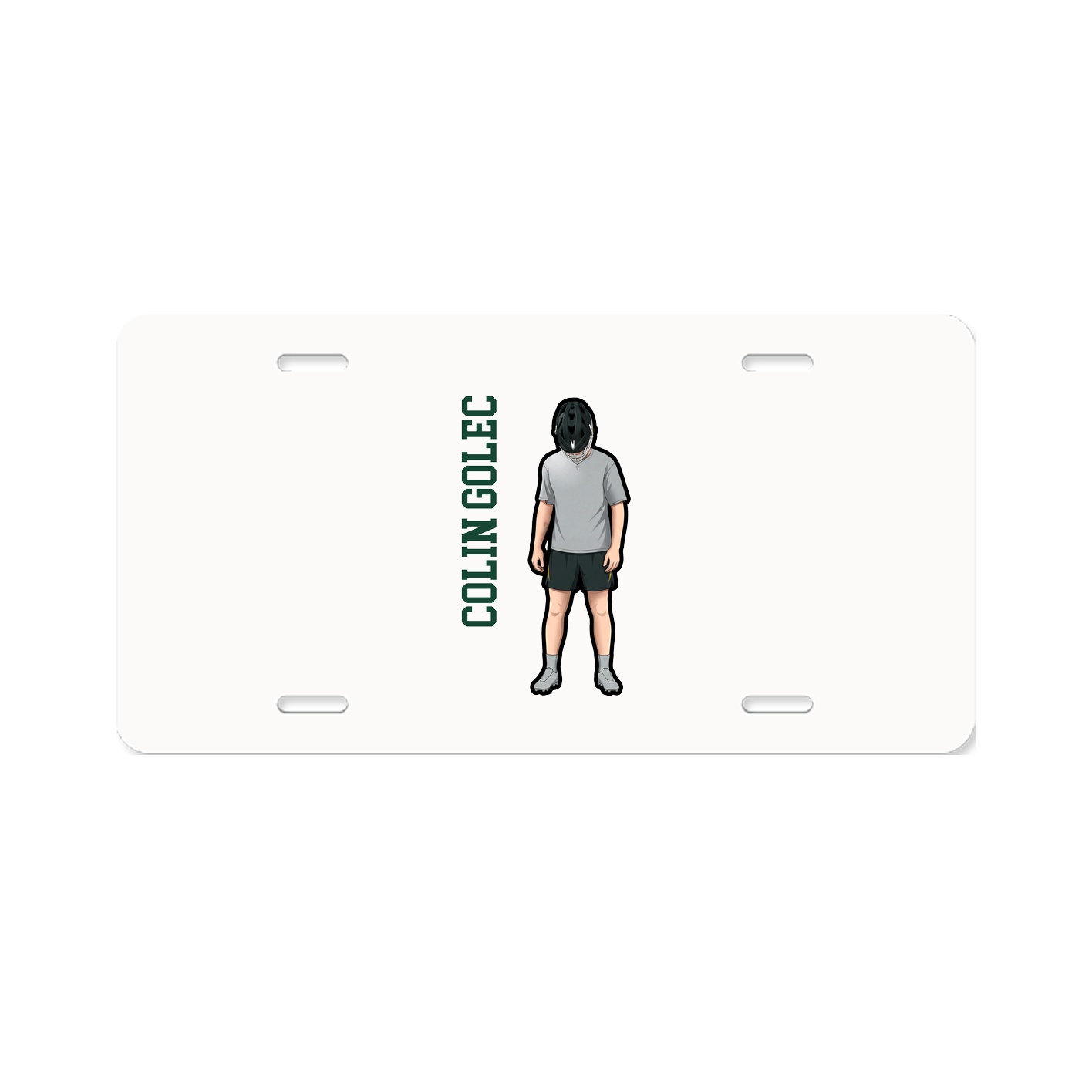 License Plate — Name Vertical in Classic
