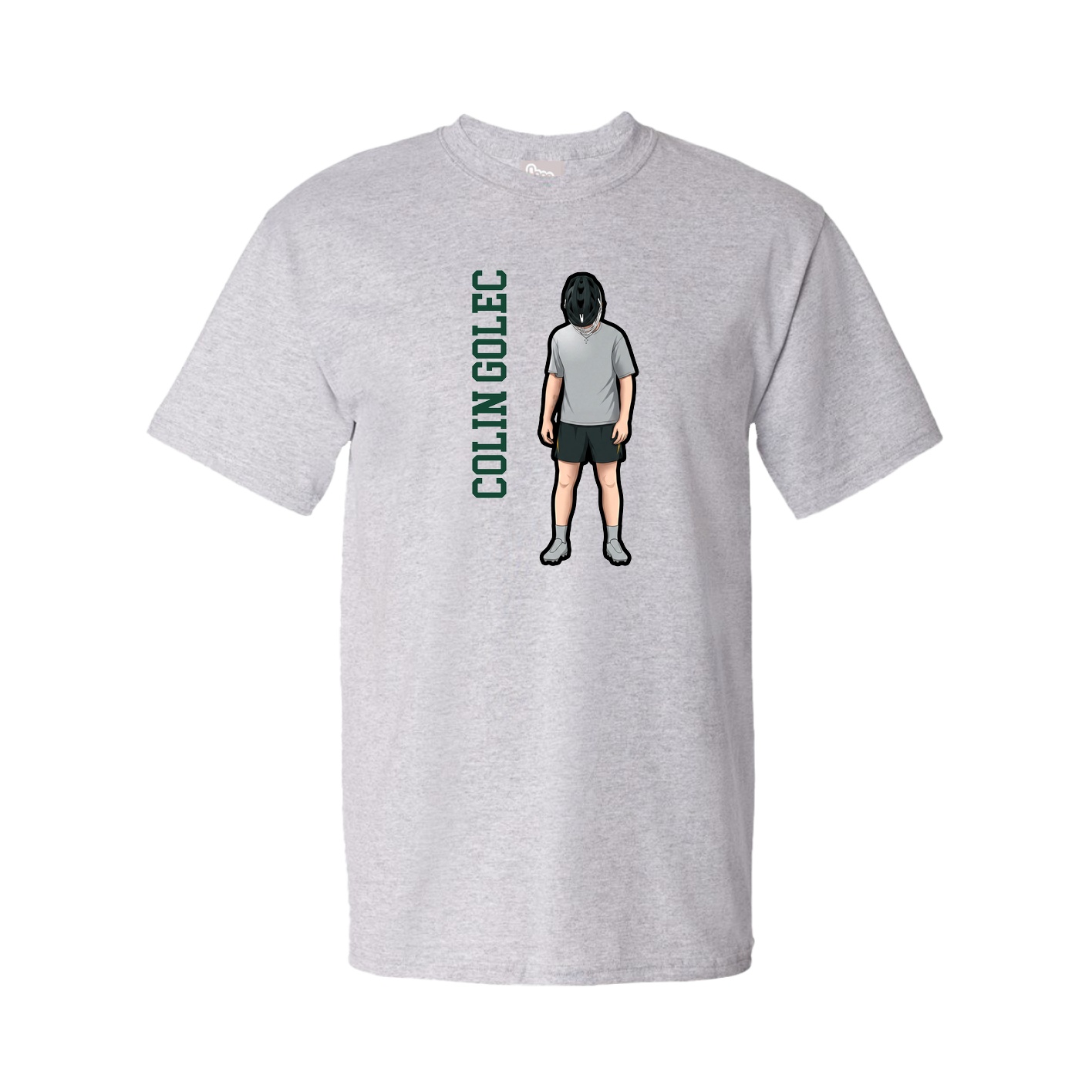Tee — Name Vertical in Grey