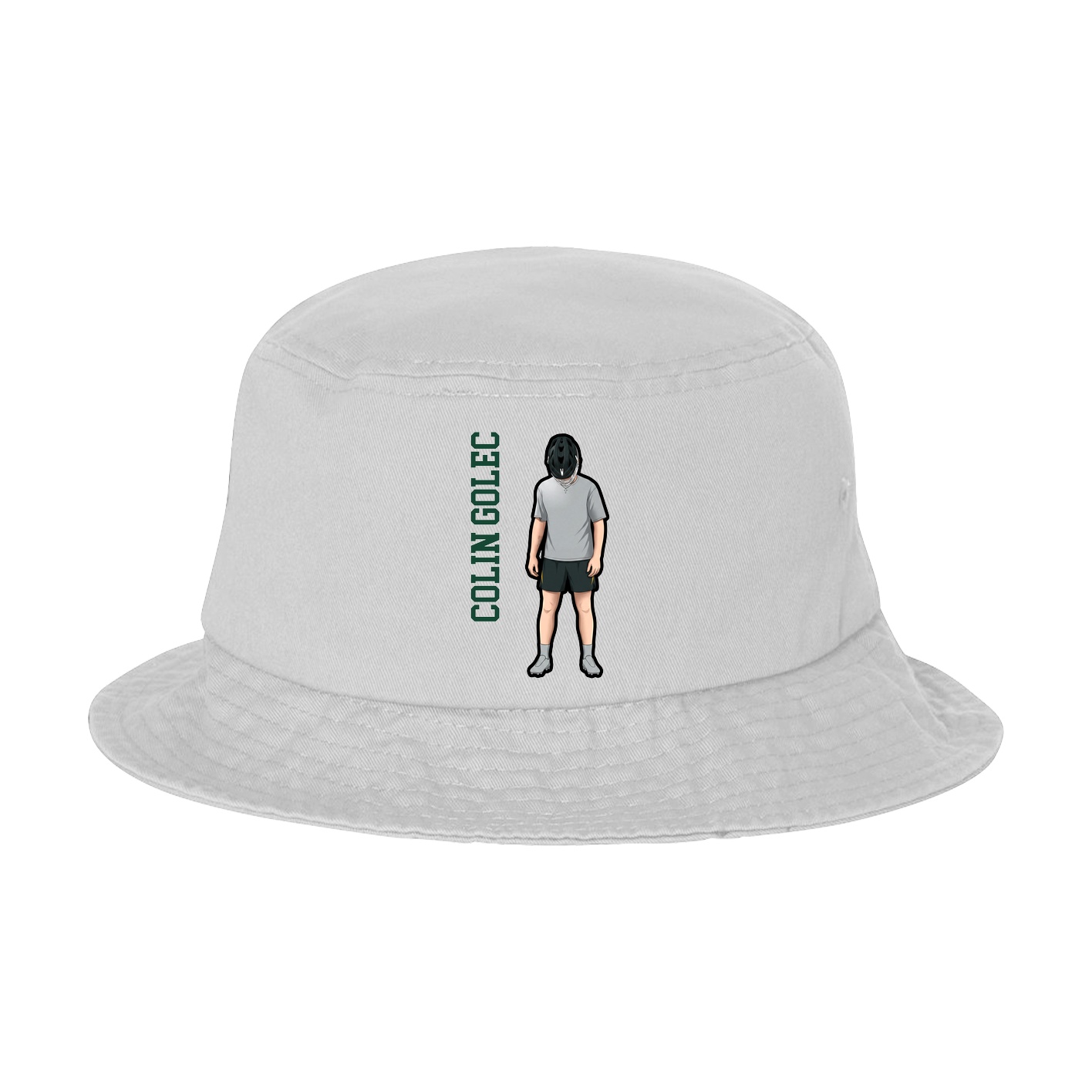 Bucket Cap — Name Vertical in White