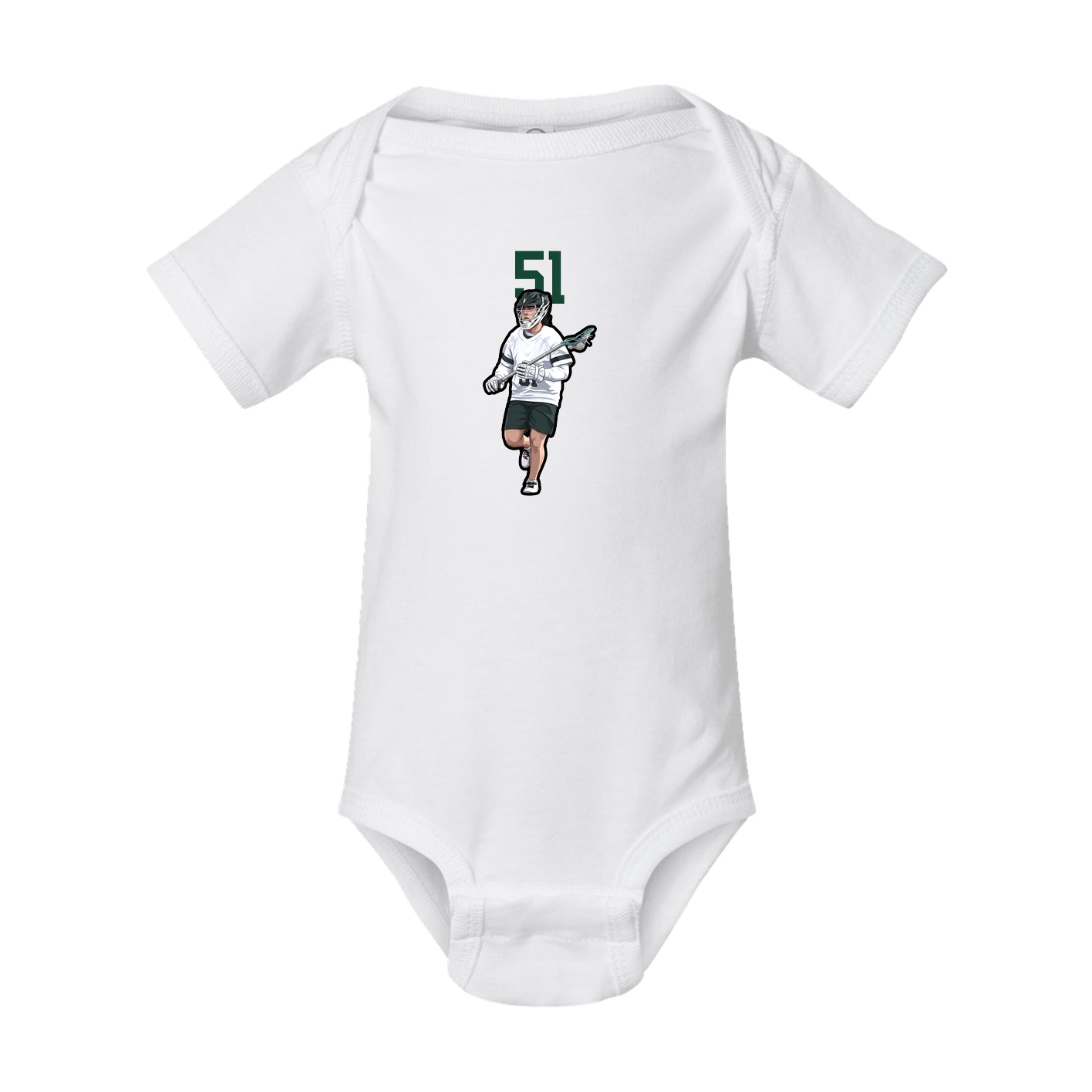 Baby Onesie — Number Top in White