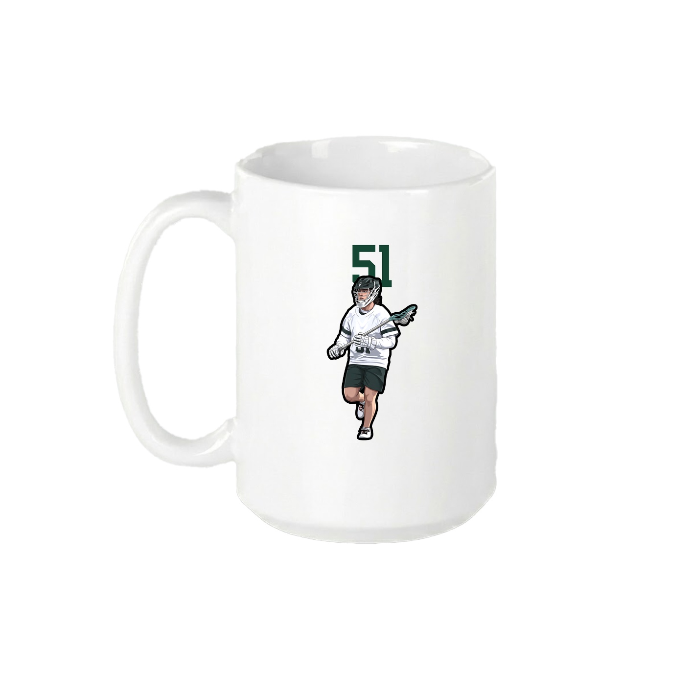 15oz Coffee Mug — Number Top in White