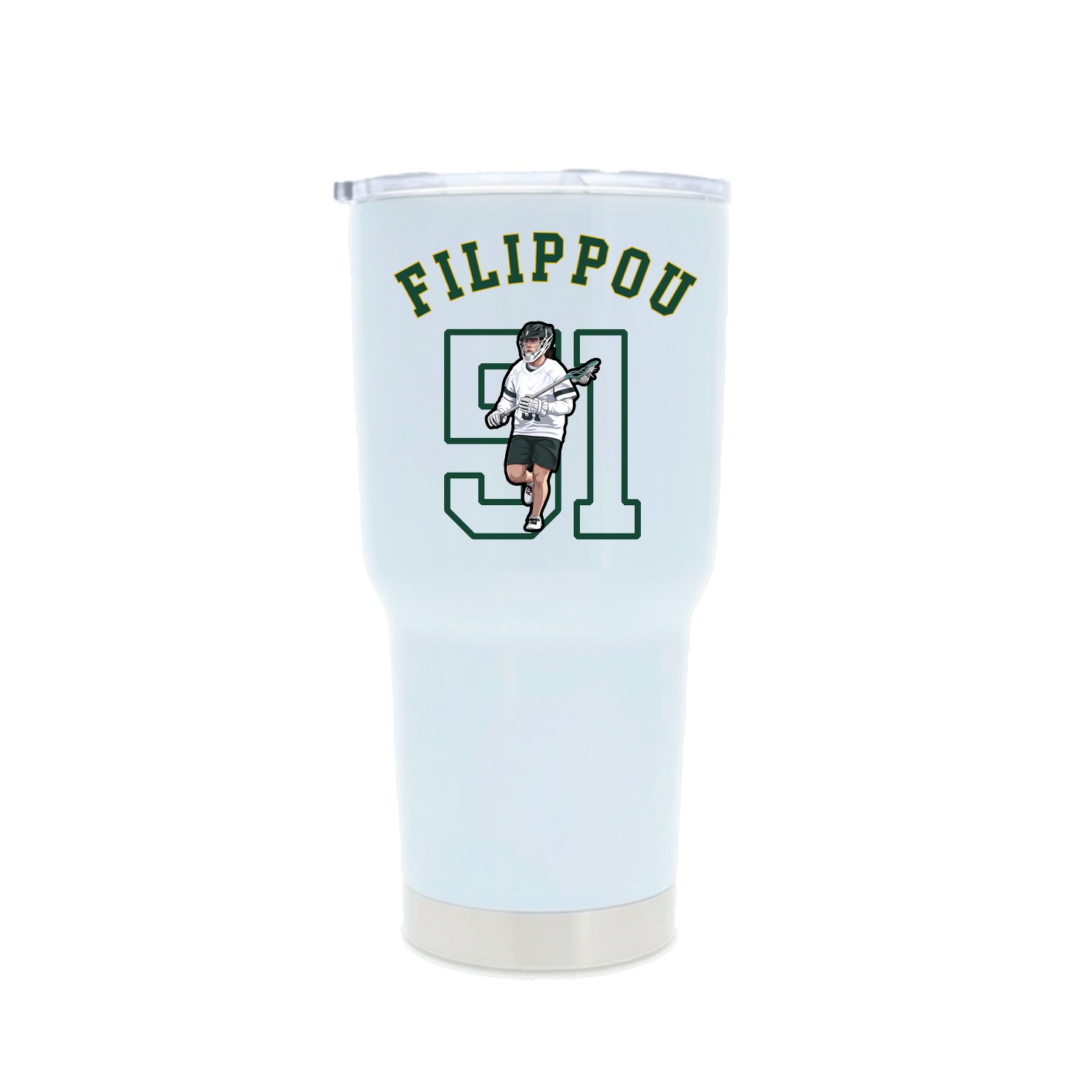 30oz Stainless Steel Tumbler — Shirsey Arch in White