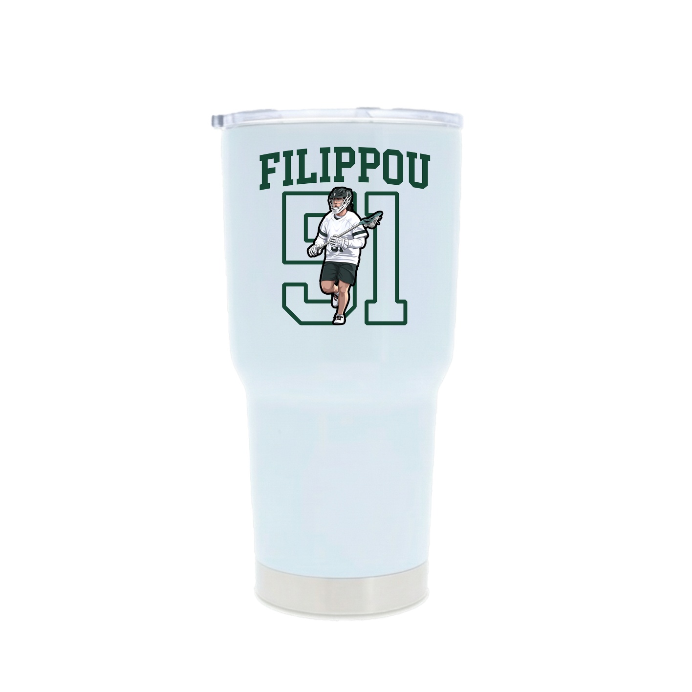 30oz Stainless Steel Tumbler — Shirsey in White
