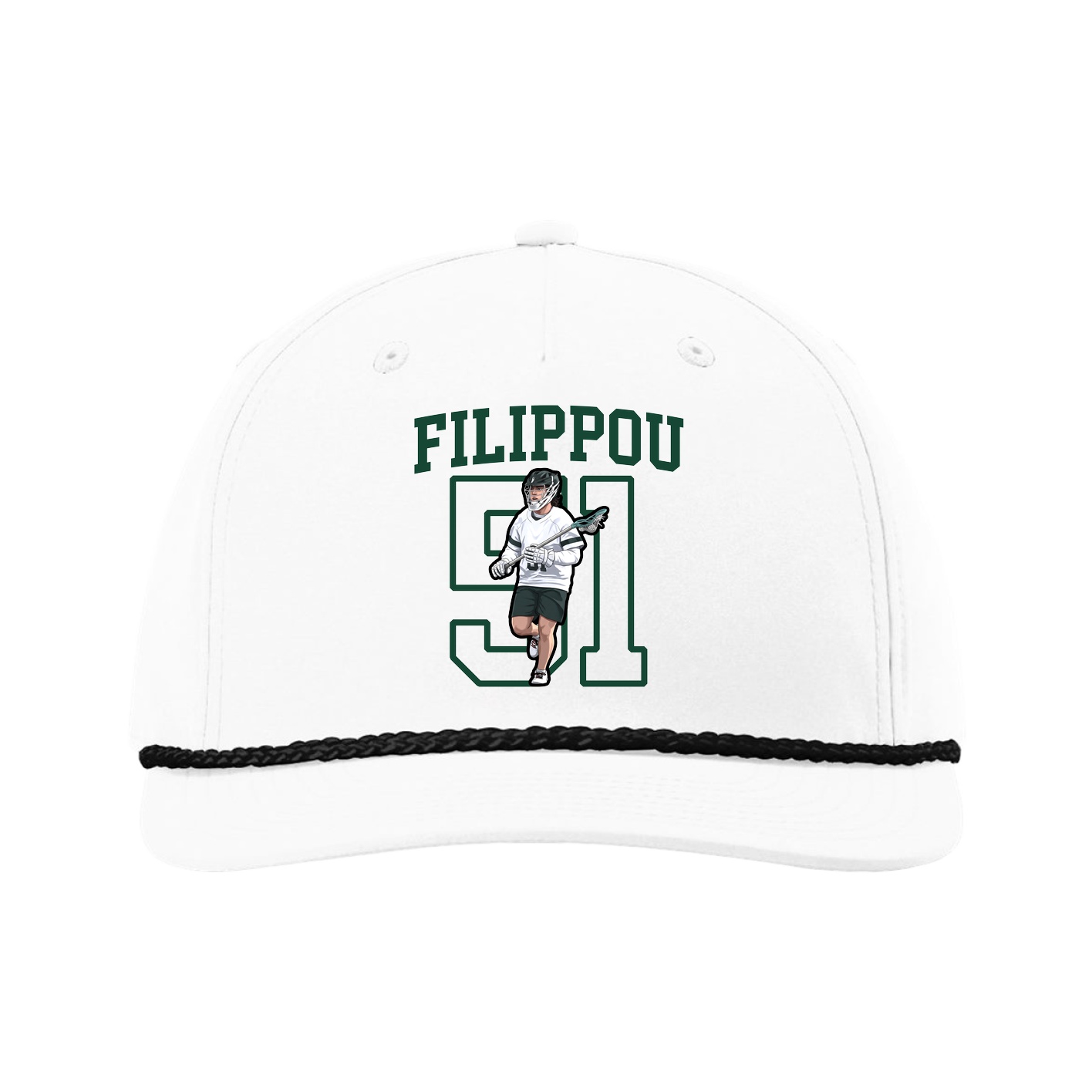 Five-Panel Classic Rope Cap — Shirsey in White