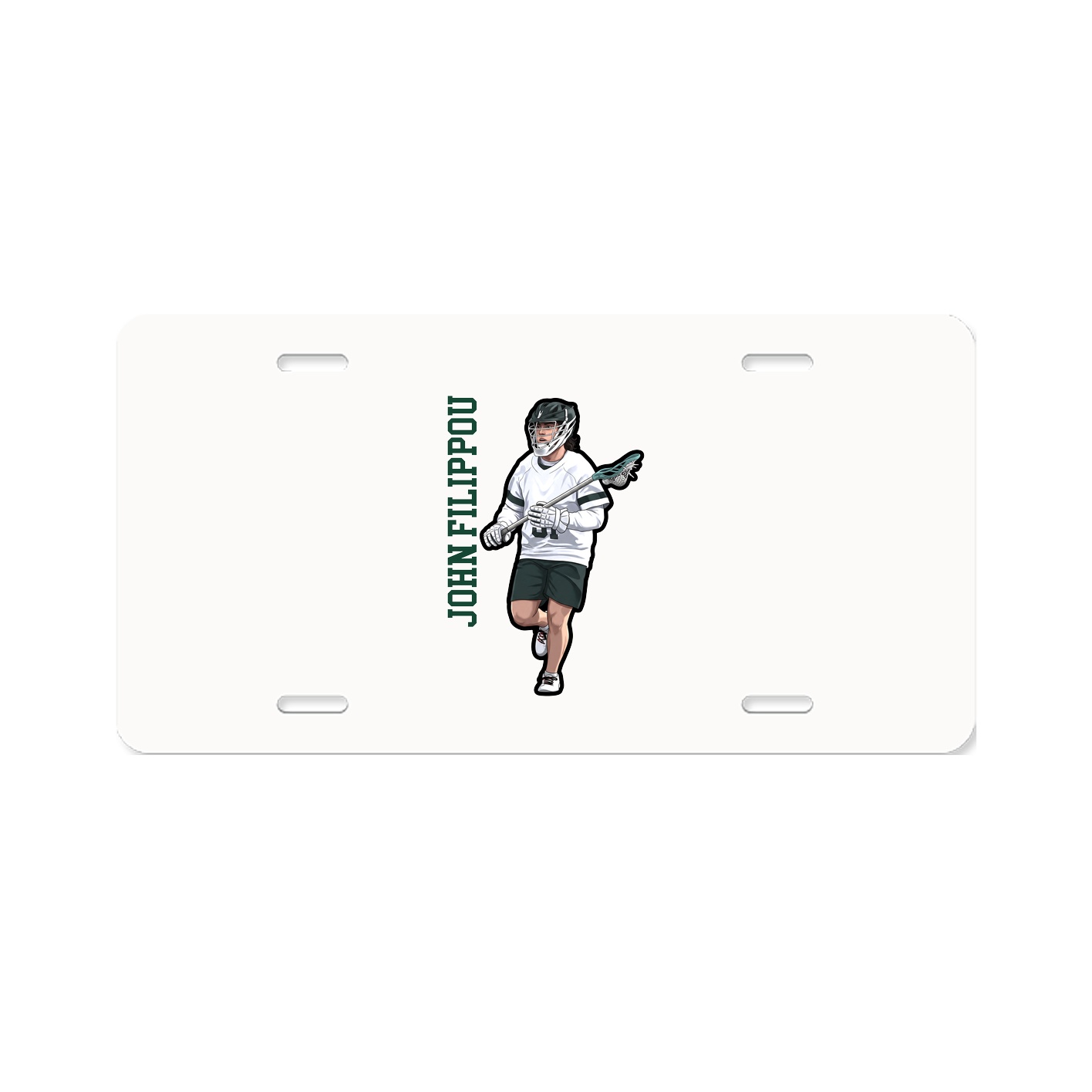 License Plate — Name Vertical in Classic