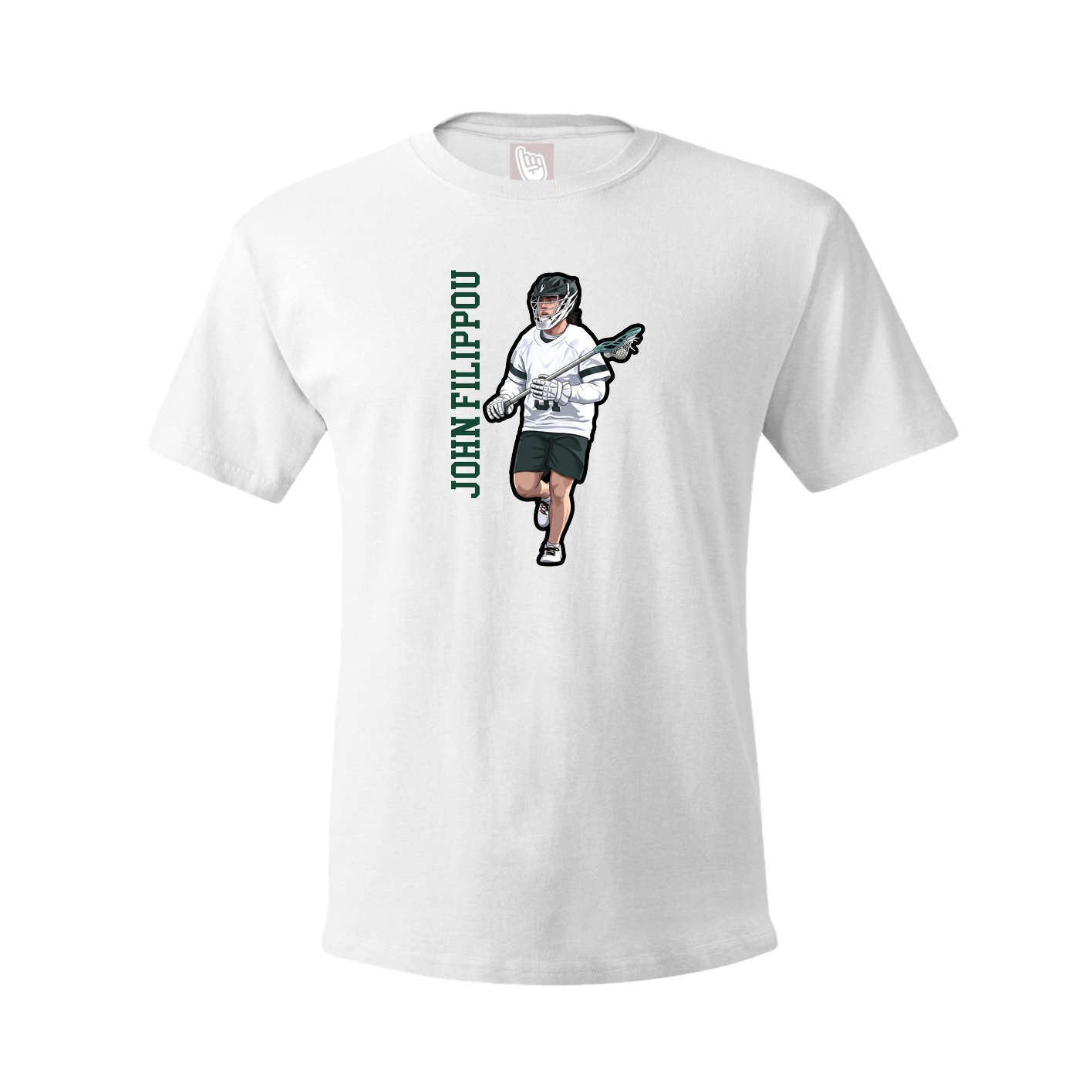 Tee — Name Vertical in White