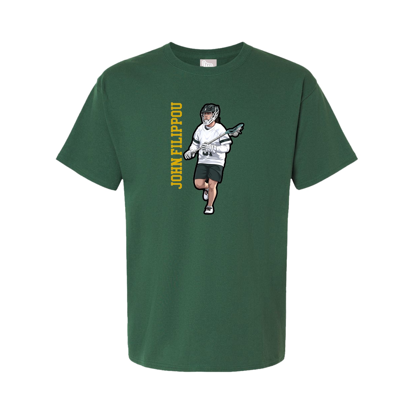 Youth Tee — Name Vertical in Green