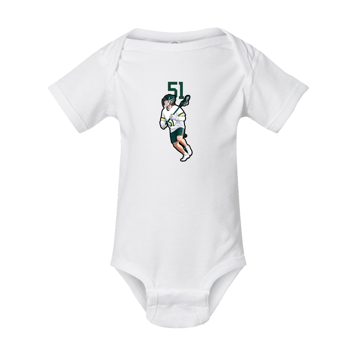 Baby Onesie — Number Top in White