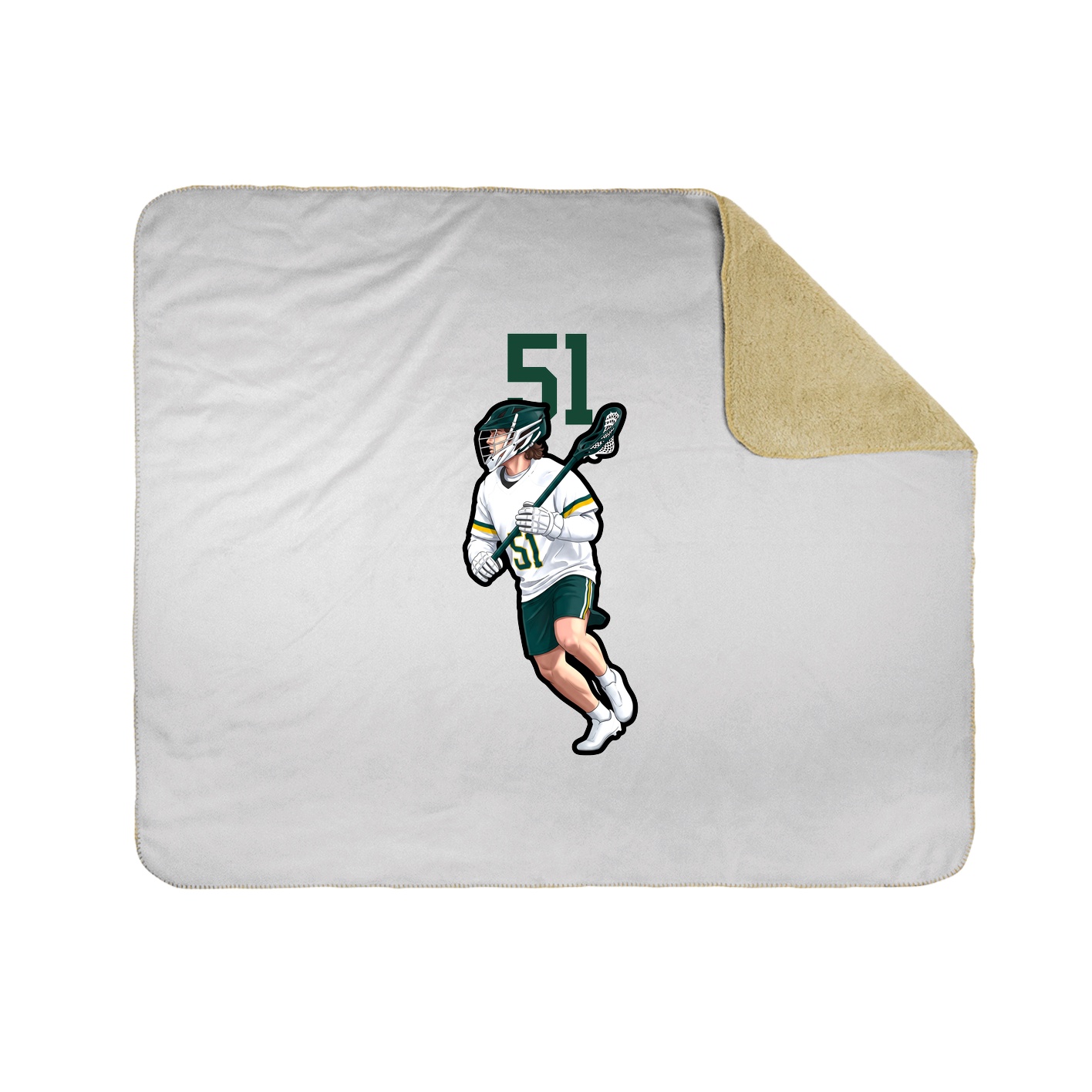 Throw Blanket — Number Top in White