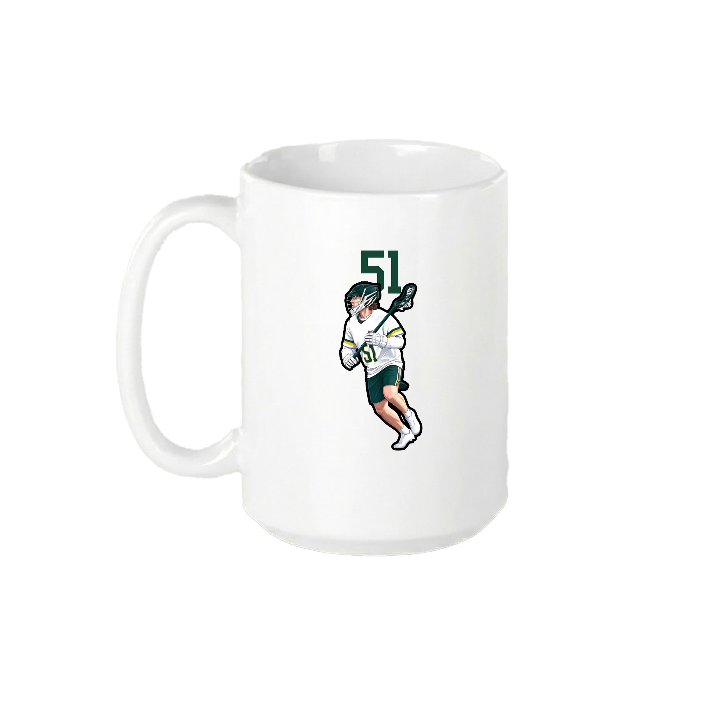 15oz Coffee Mug — Number Top in White