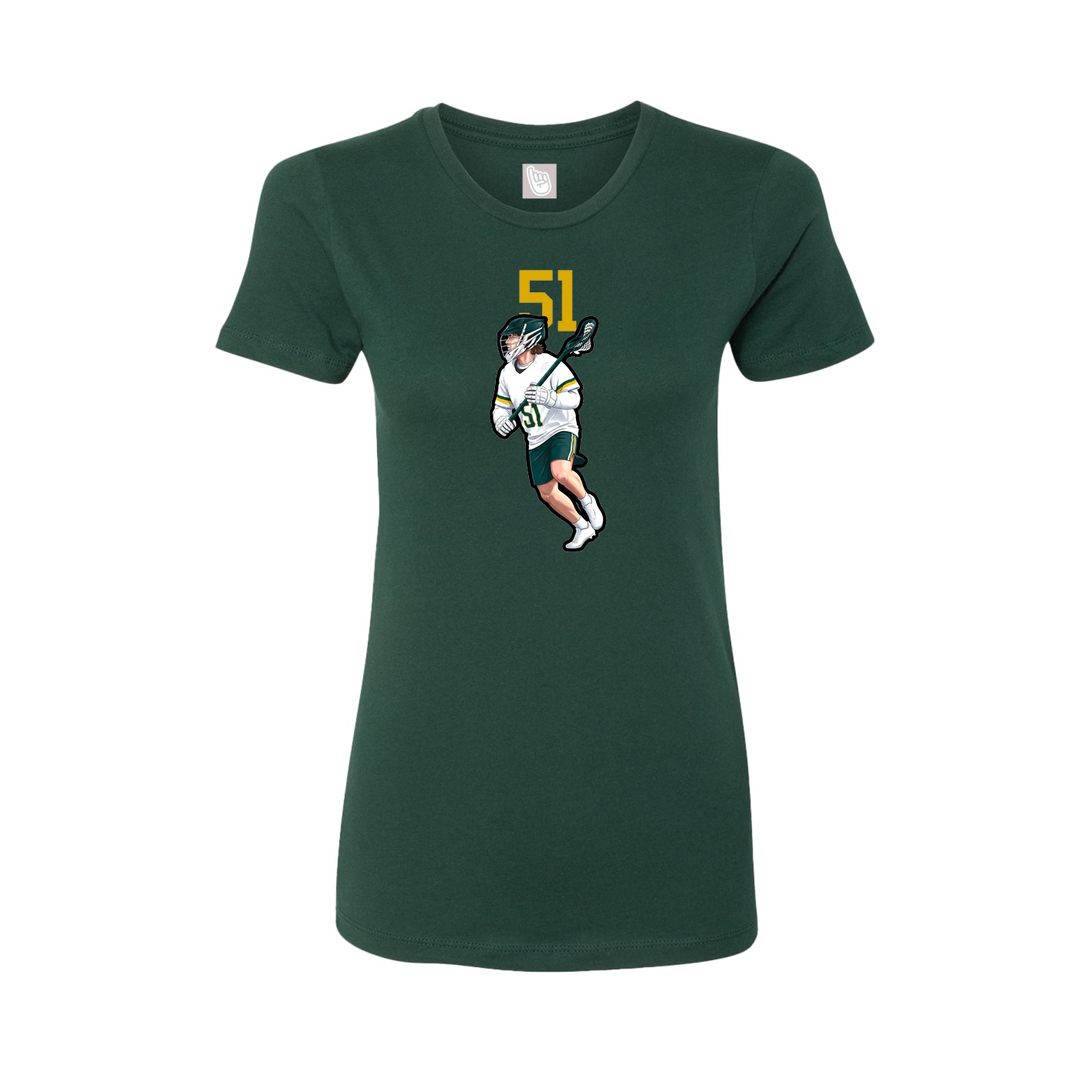 Womens Tee — Number Top in Green