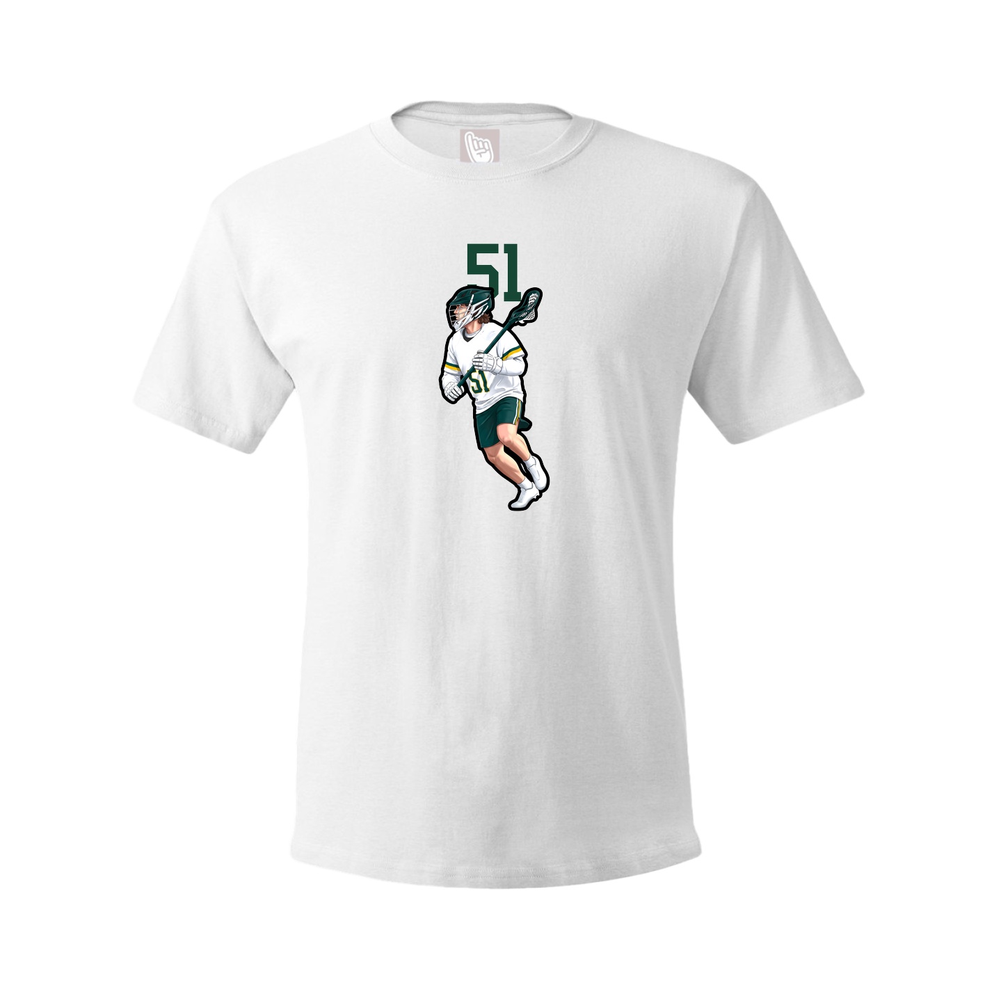 Youth Tee — Number Top in White