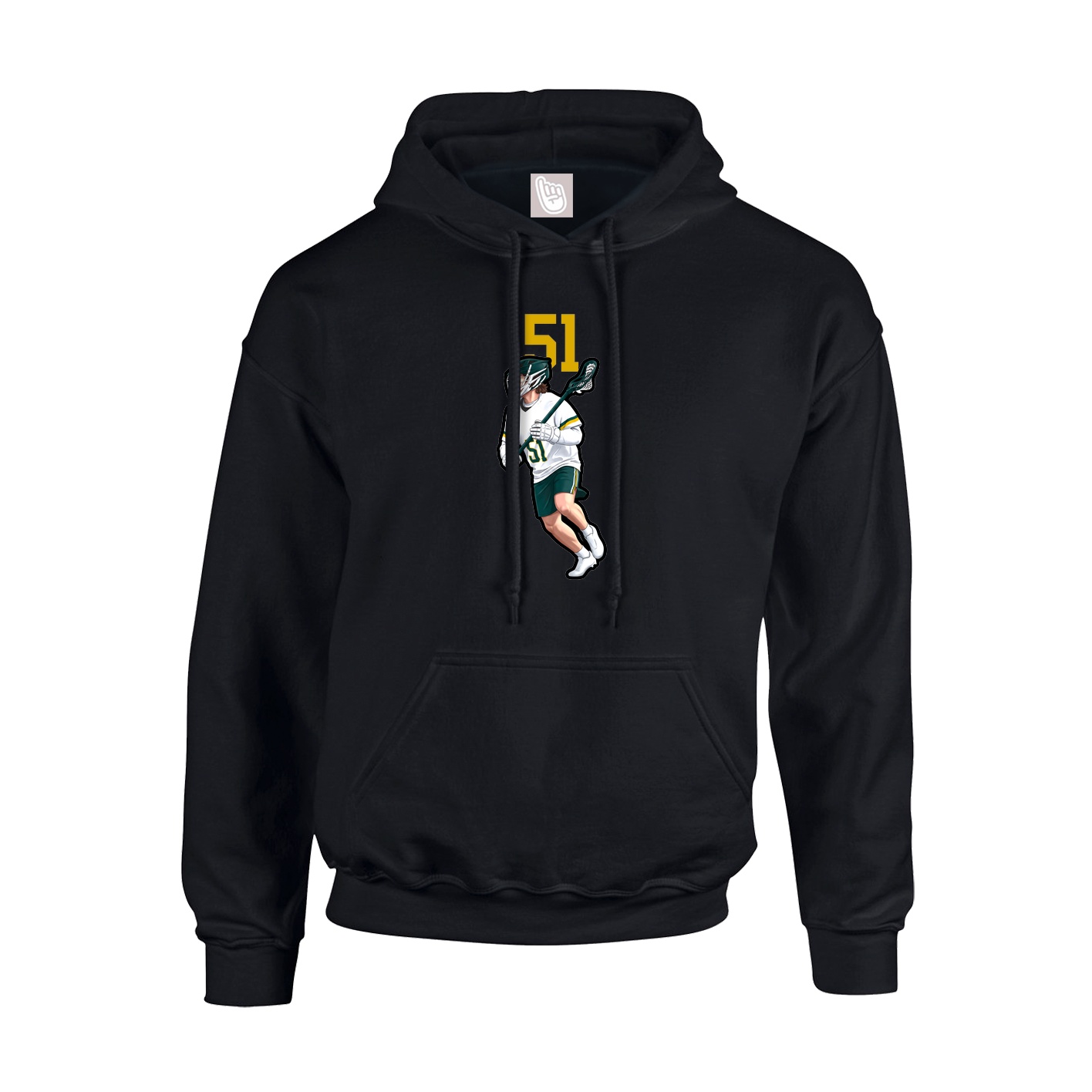 Hoodie — Number Top in Black