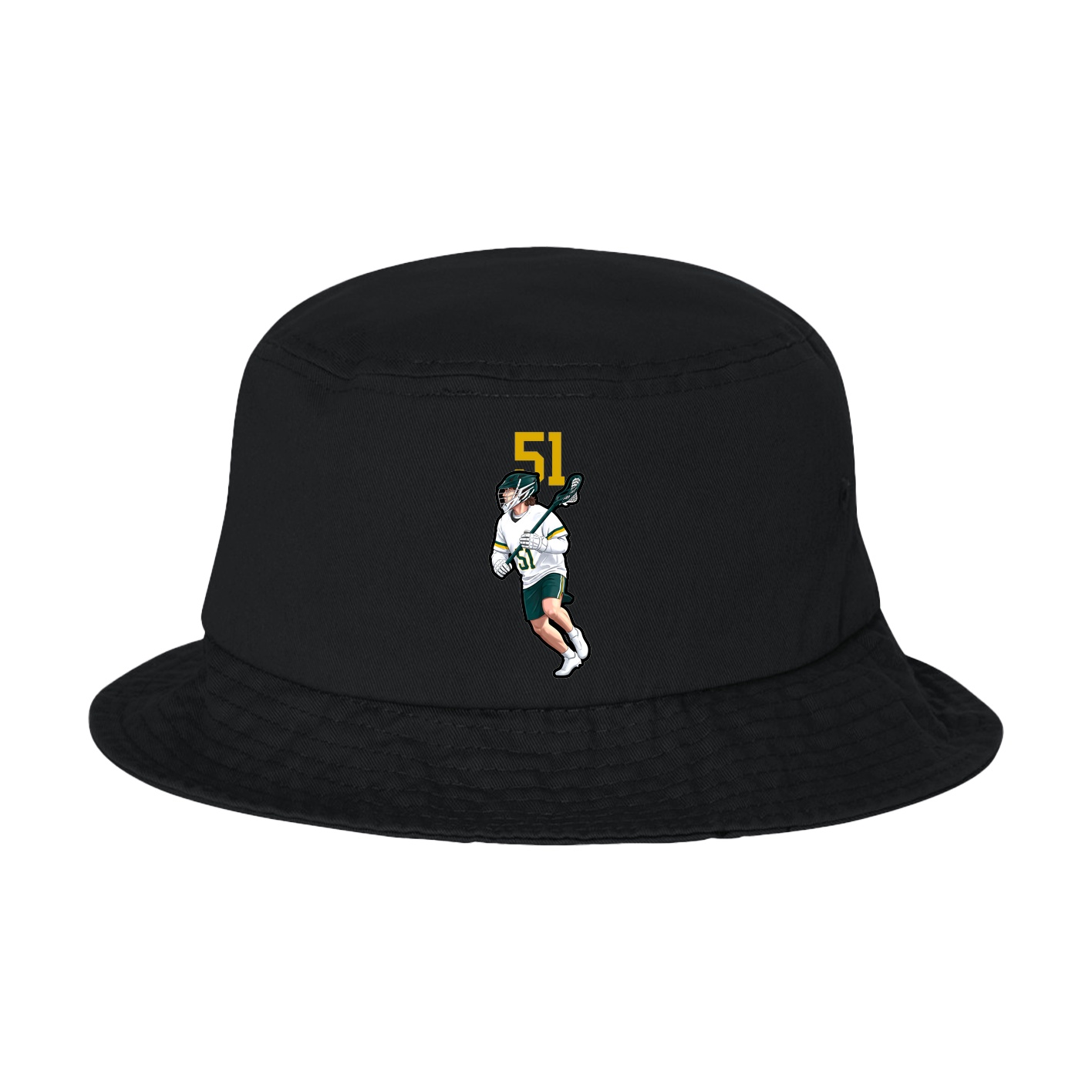 Bucket Cap — Number Top in Black