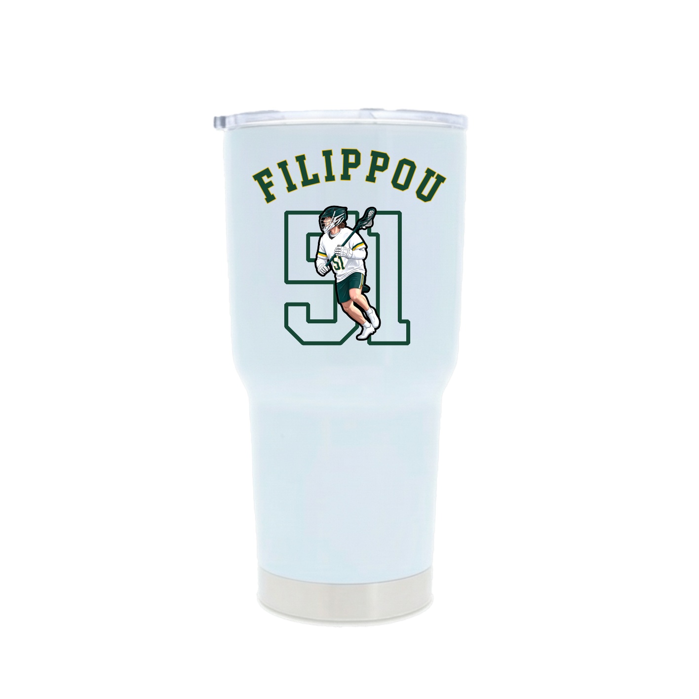 30oz Stainless Steel Tumbler — Shirsey Arch in White