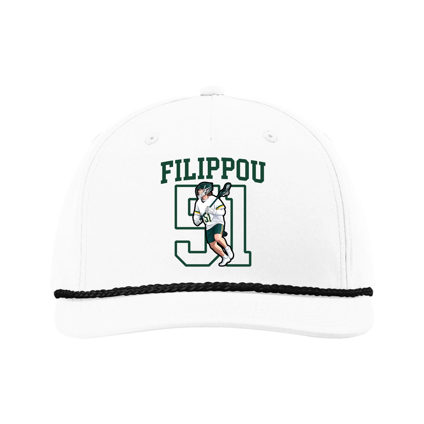 Five-Panel Classic Rope Cap — Shirsey in White