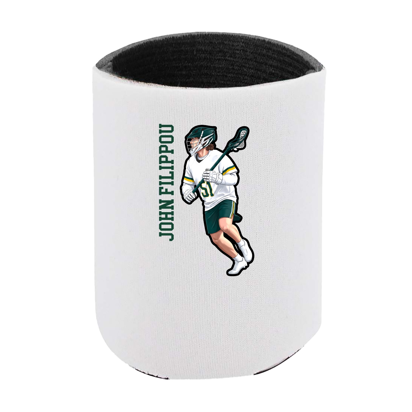 Can Holder — Name Vertical in White