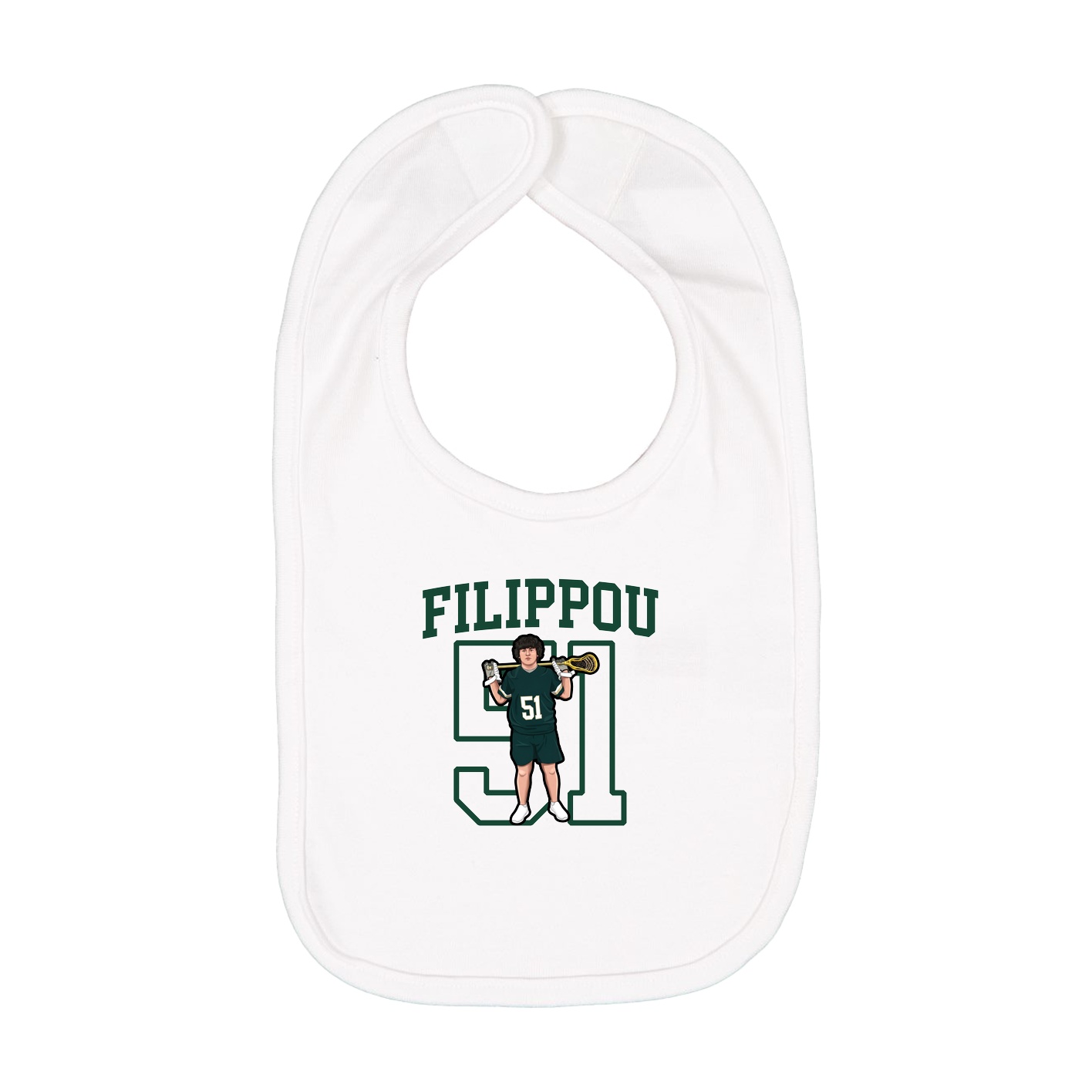 Infant Bib — Shirsey in White