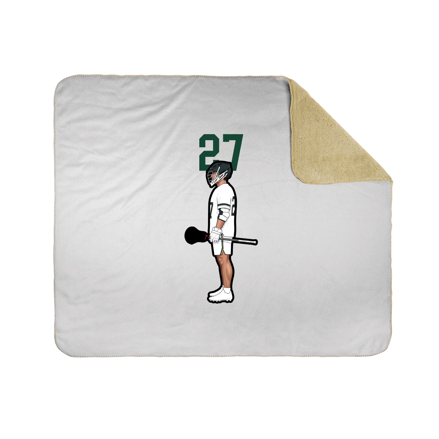 Throw Blanket — Number Top in White