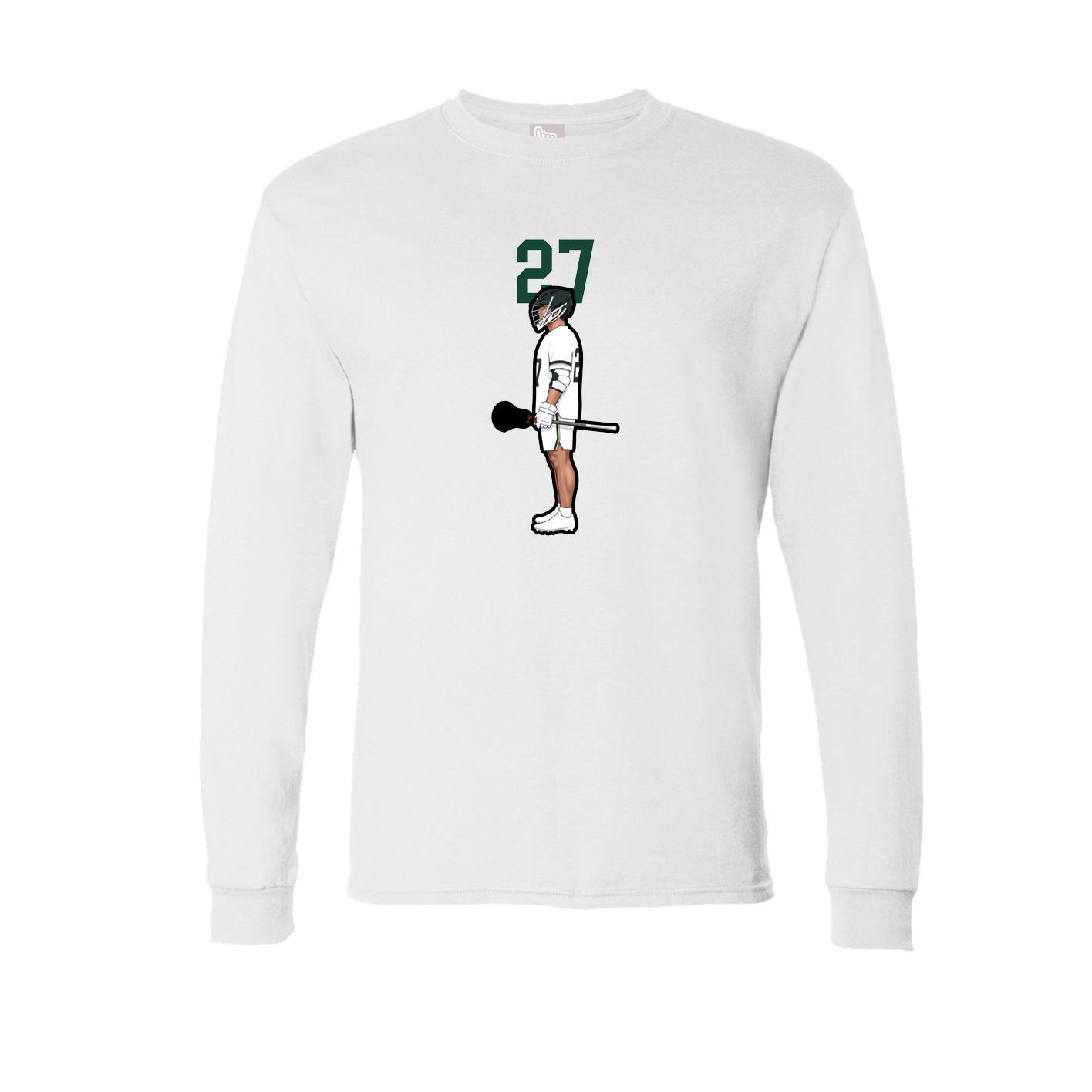 Long Sleeve Tee — Number Top in White