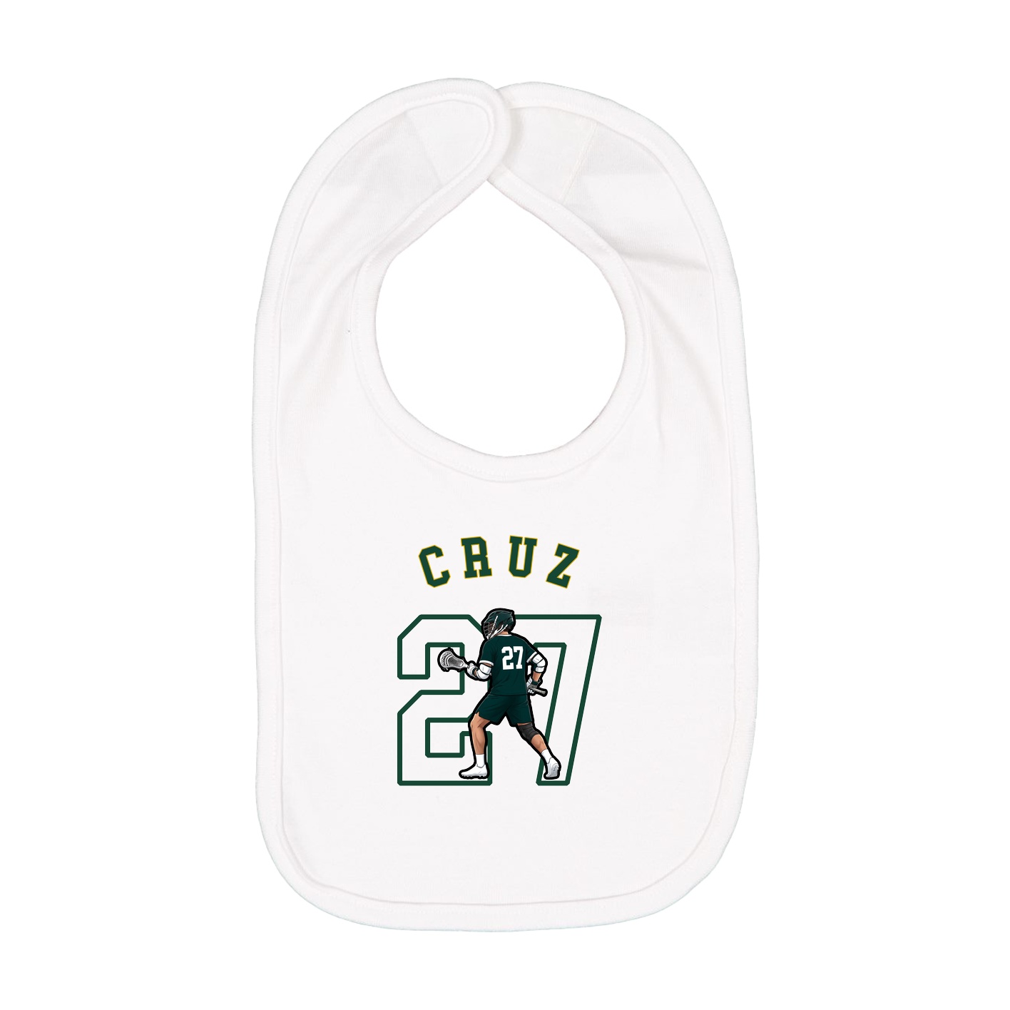 Infant Bib — Shirsey Arch in White
