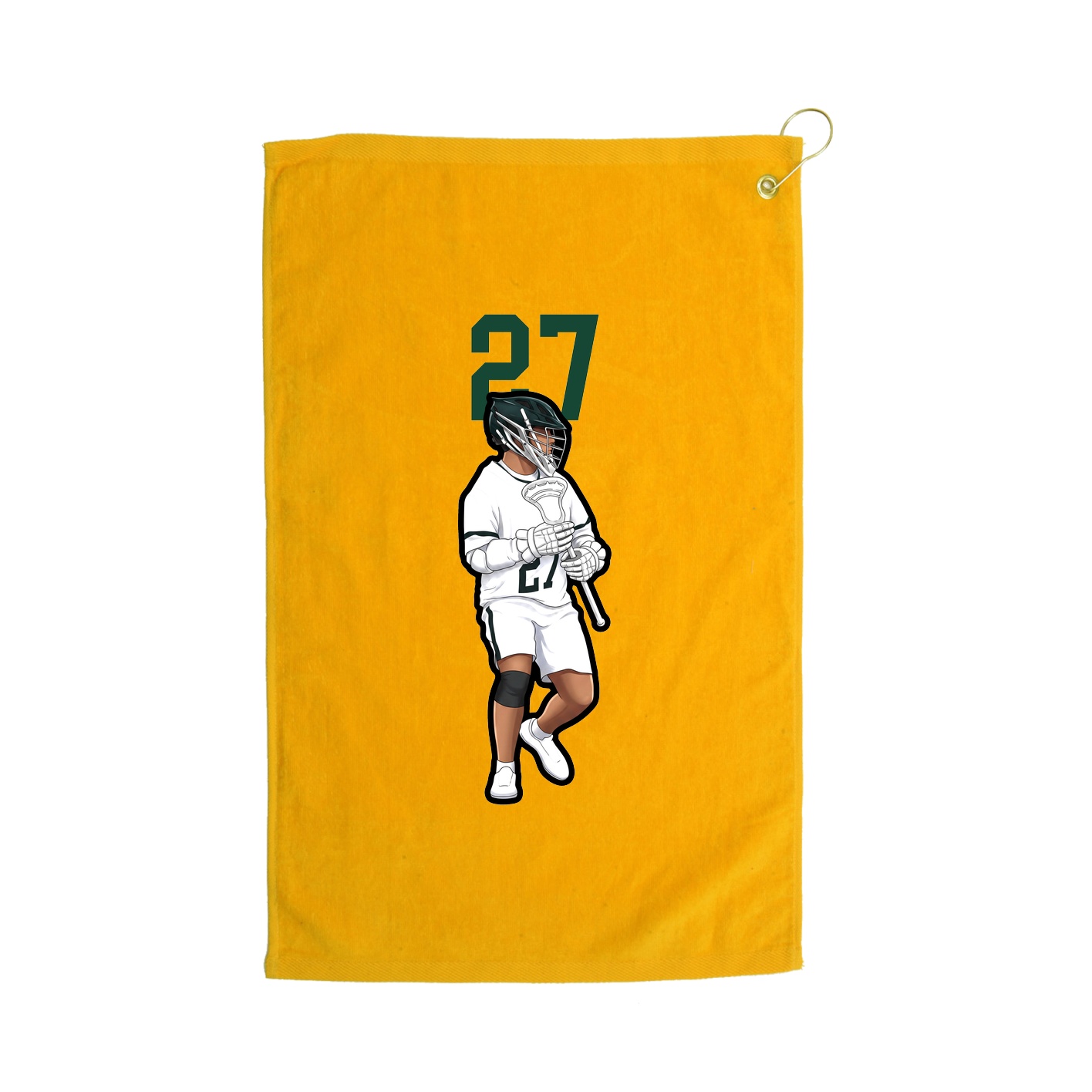 Golf Towel — Number Top in Gold