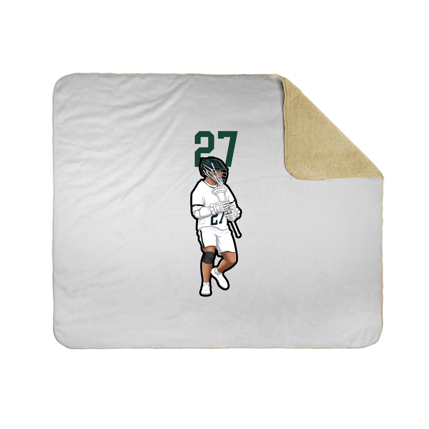 Throw Blanket — Number Top in White