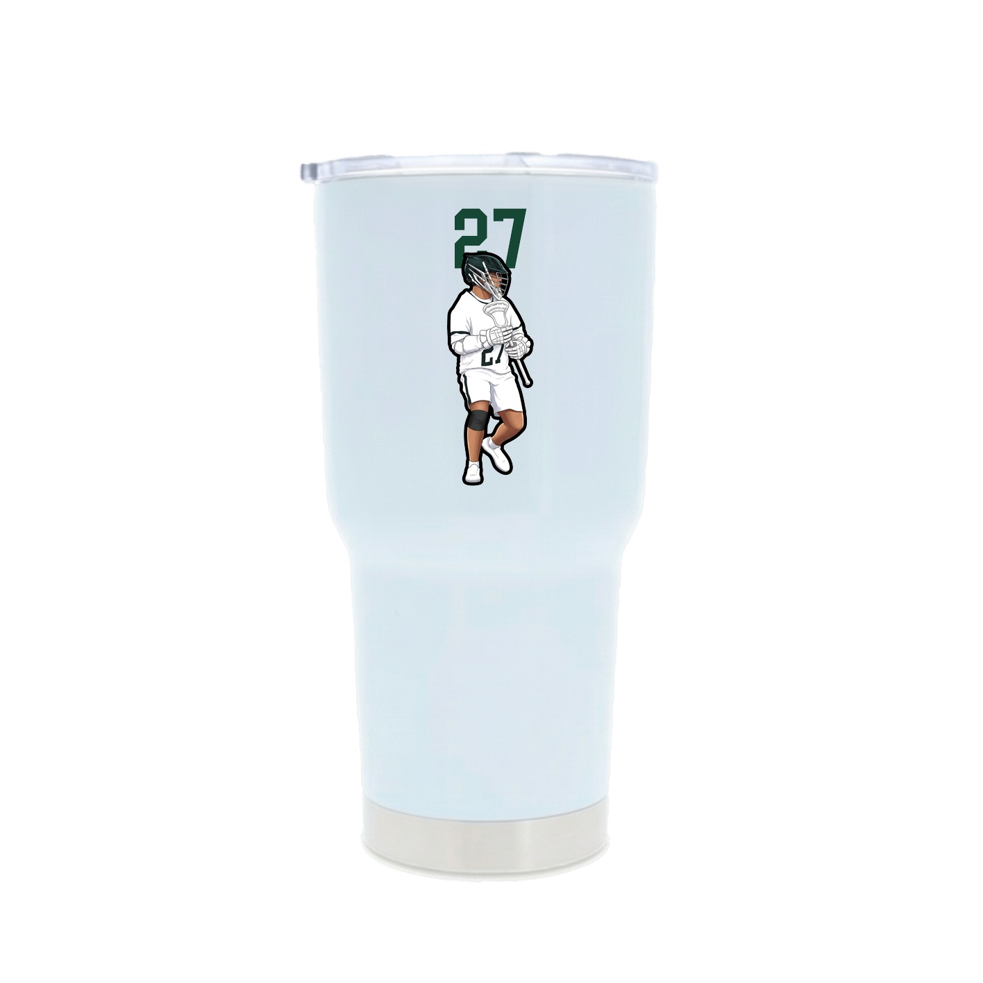 30oz Stainless Steel Tumbler — Number Top in White