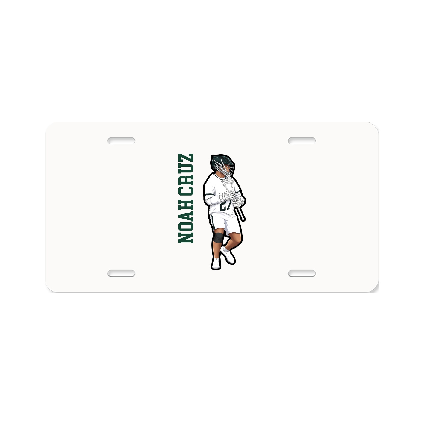 License Plate — Name Vertical in Classic