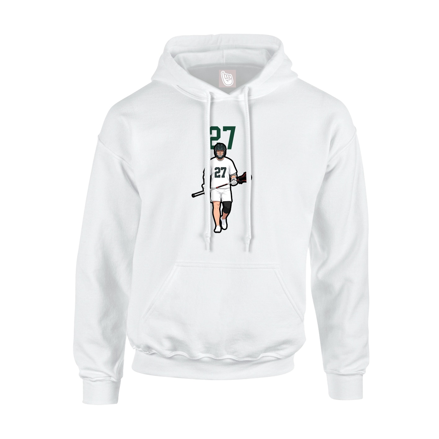Hoodie — Number Top in White