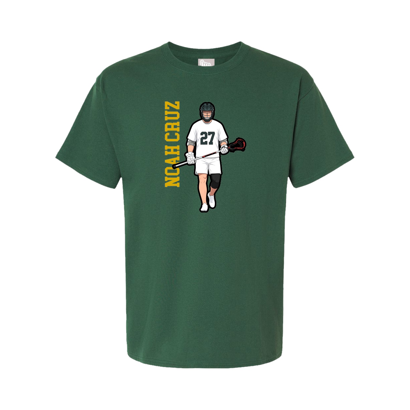 Youth Tee — Name Vertical in Green