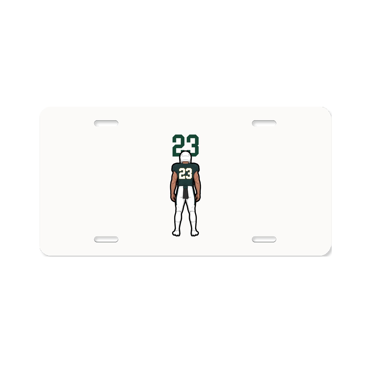 License Plate — Number Top in Classic